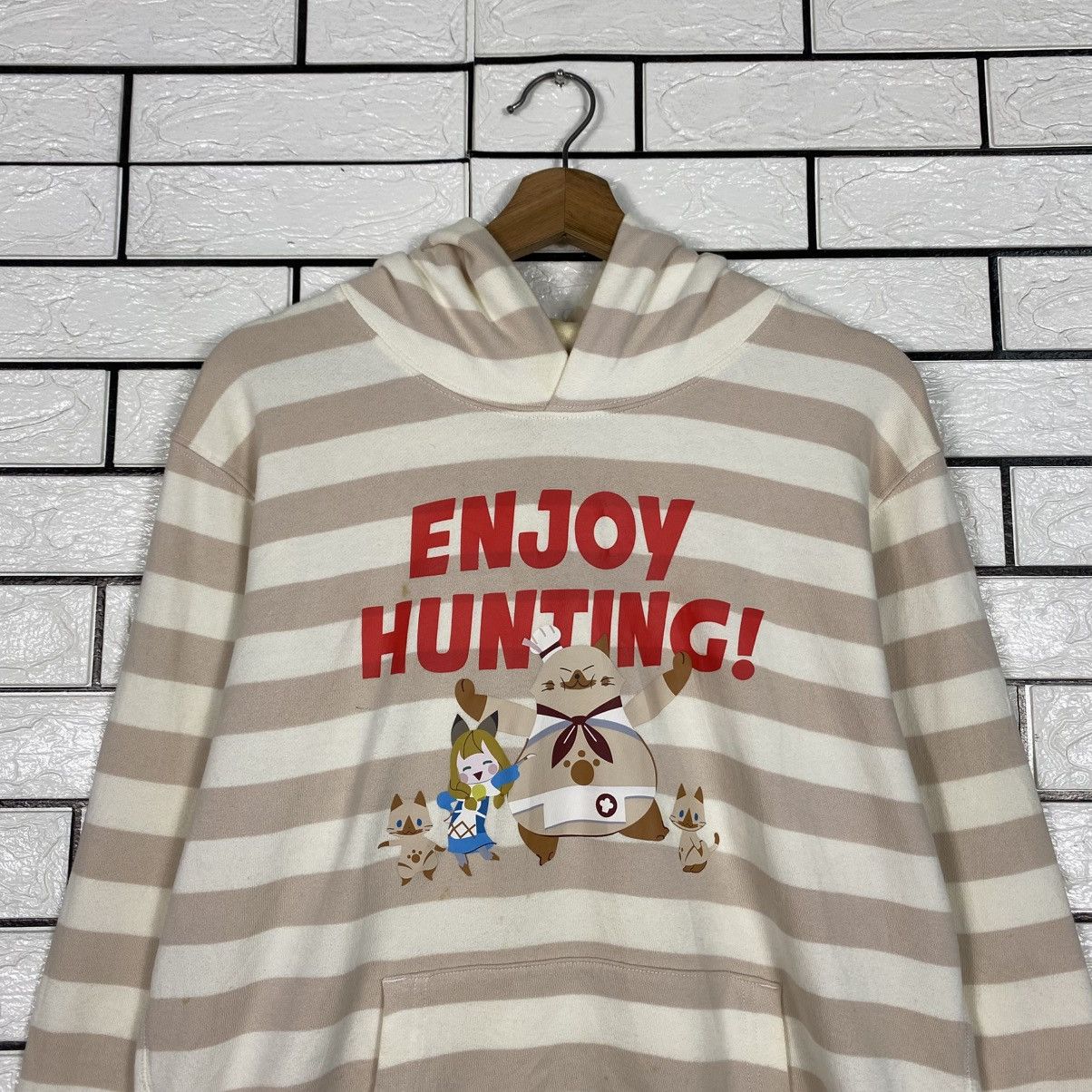 Japanese Brand 📌Vintage Hoodie Striped Design Uniqlo Cartoon Japan Size US L / EU 52-54 / 3 - 13 Thumbnail