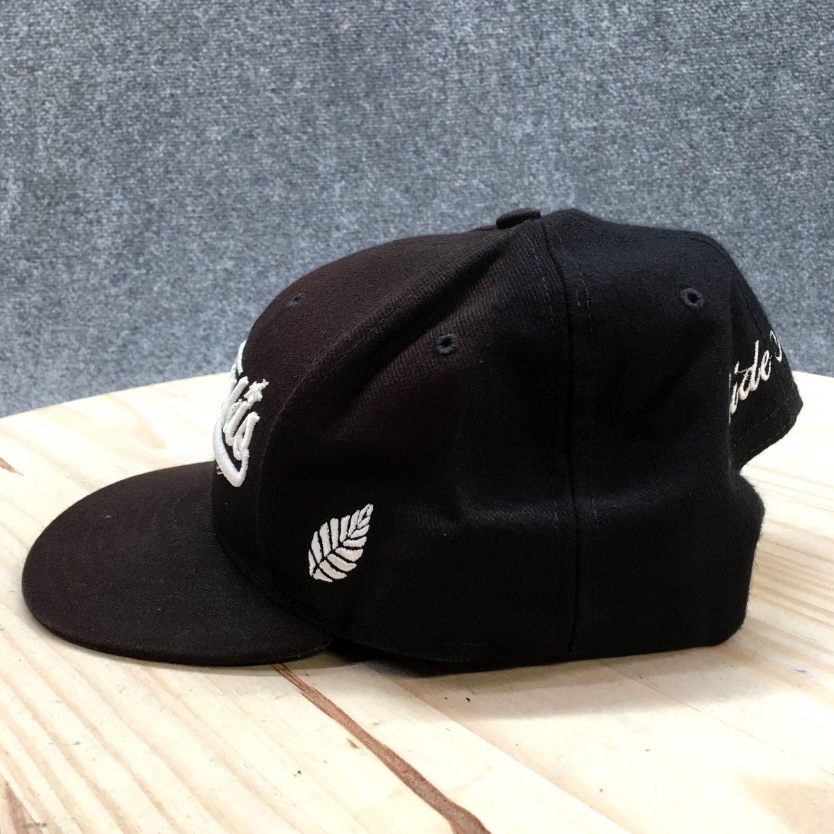 Vintage ELM Pinewskis Snapback Cap Hat Mens One Size Black Adjustable Flat Brim Cap Size ONE SIZE - 4 Thumbnail