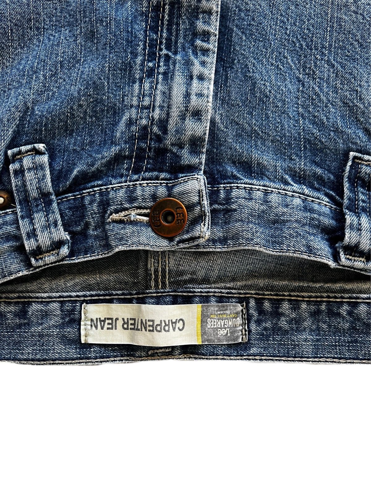 Lee Vintage Y2K Lee Dungaree Faded Jeans Size US 33 - 4 Thumbnail