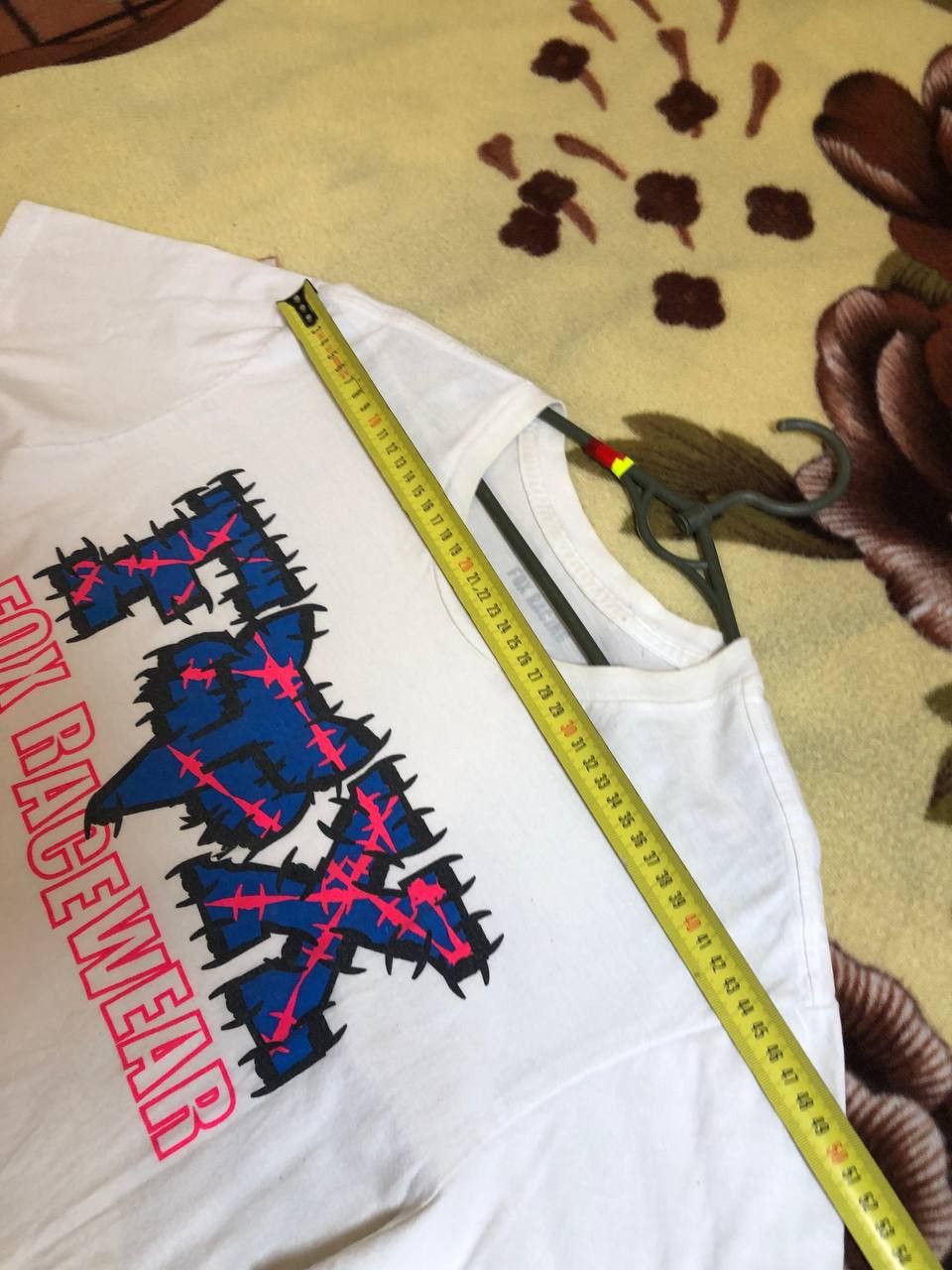 Fox Racing Streetwear T-Shirt White Big Print Fox Racing logo Crazy Y2K Size US L / EU 52-54 / 3 - 9 Thumbnail