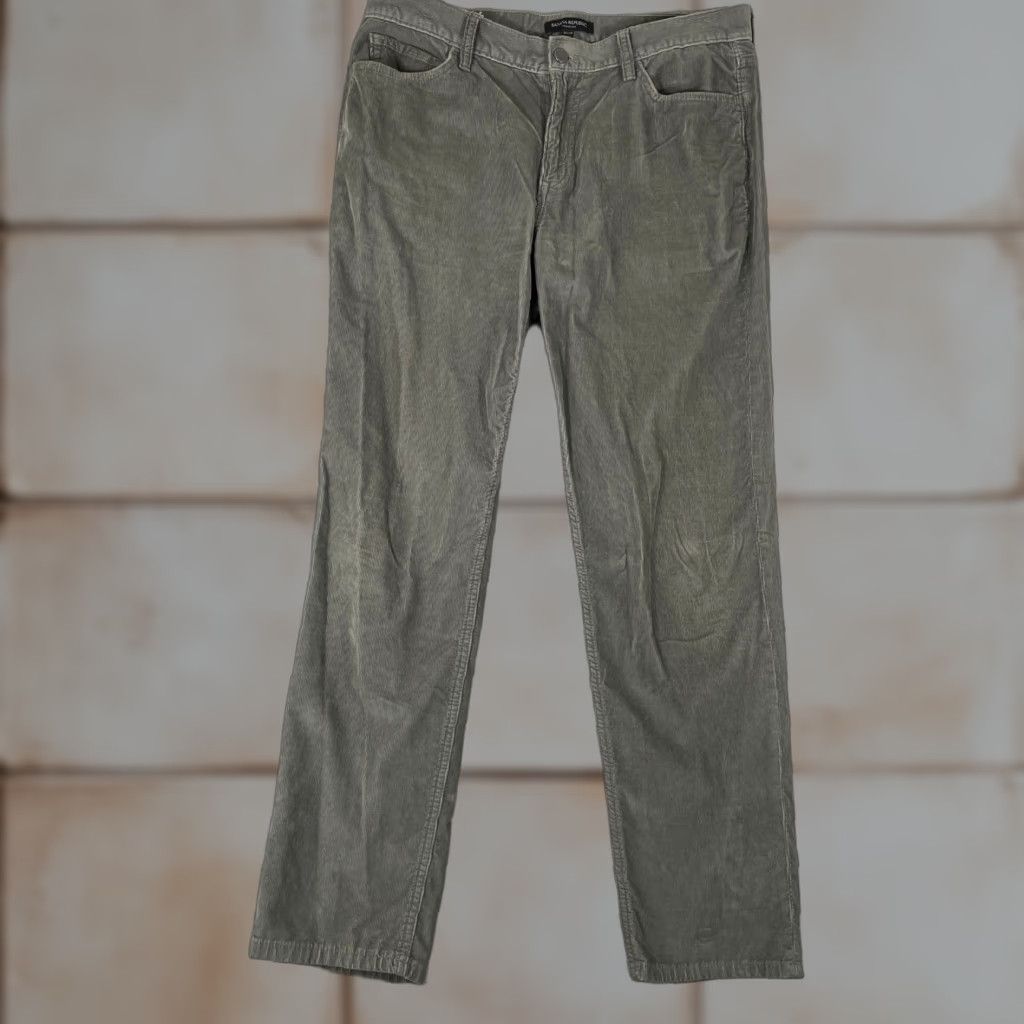 Banana Republic Banana Republic Traveler Corduroy Pants Mens 33x32 Green Slim Fit Corduroy Chino 5-Pocket Casual Workwear Mens Size US 33 - 1 Thumbnail