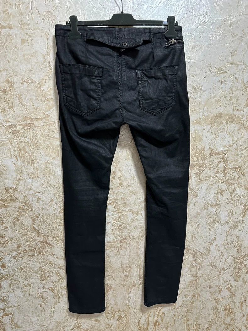 Rick Owens rick owens size s Waxed slanted zipper pants with waxed fi Size US 28 / EU 44 - 2 Thumbnail