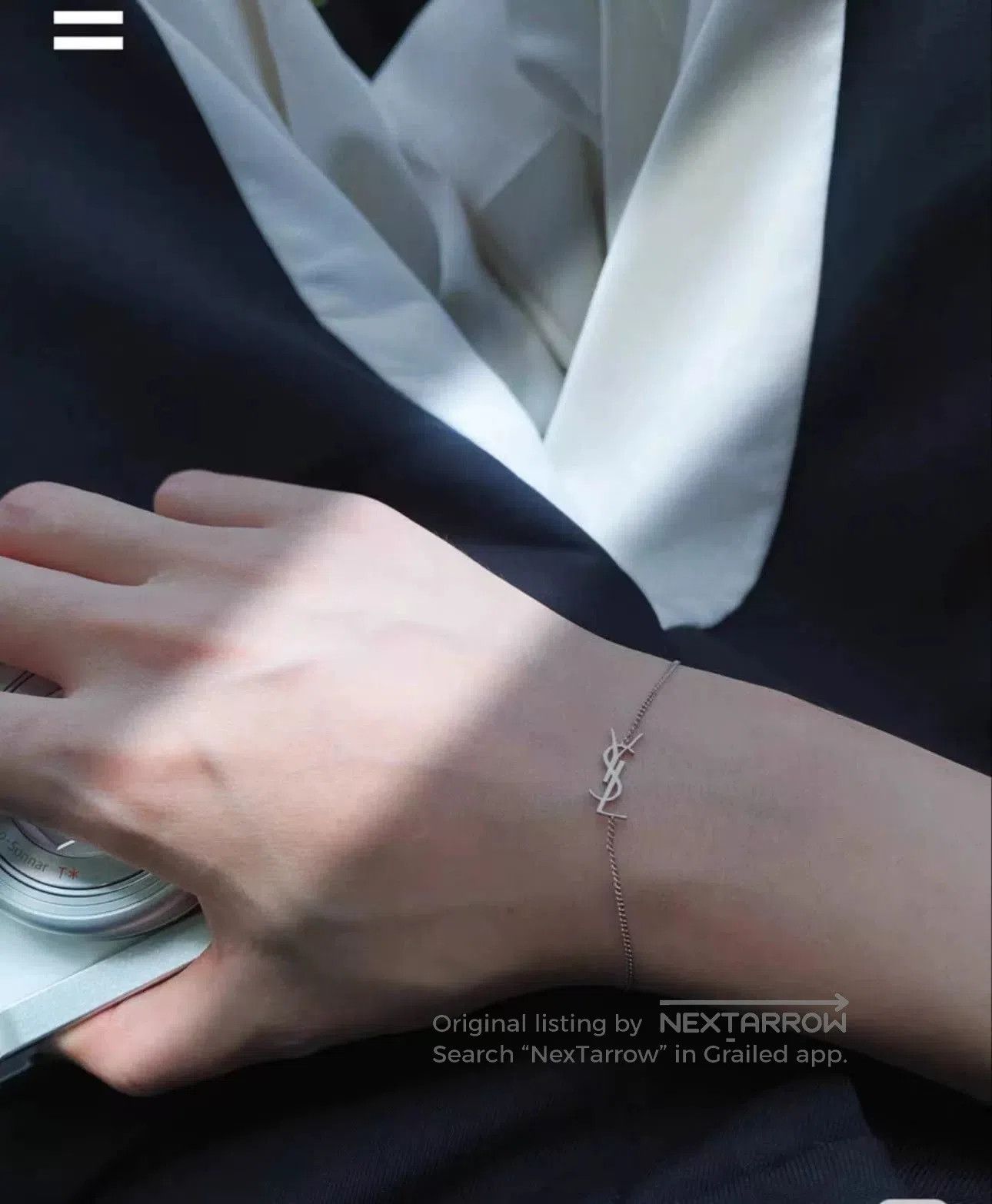 Yves Saint Laurent Saint Laurent YSL Silver Logo Bracelet M. Size ONE SIZE - 4 Thumbnail