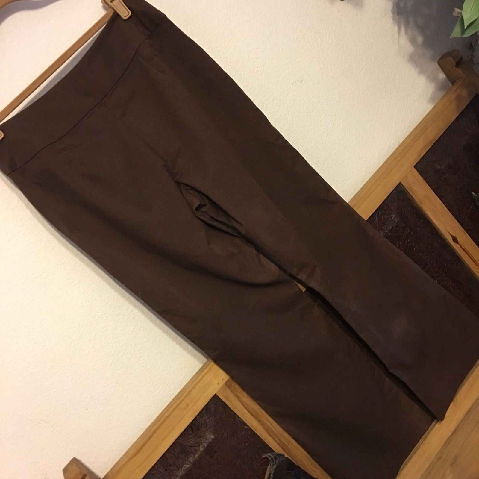 Other Metro style brown boot cut stretch slacks 12 Size 34" / US 12 / IT 48 - 4 Thumbnail