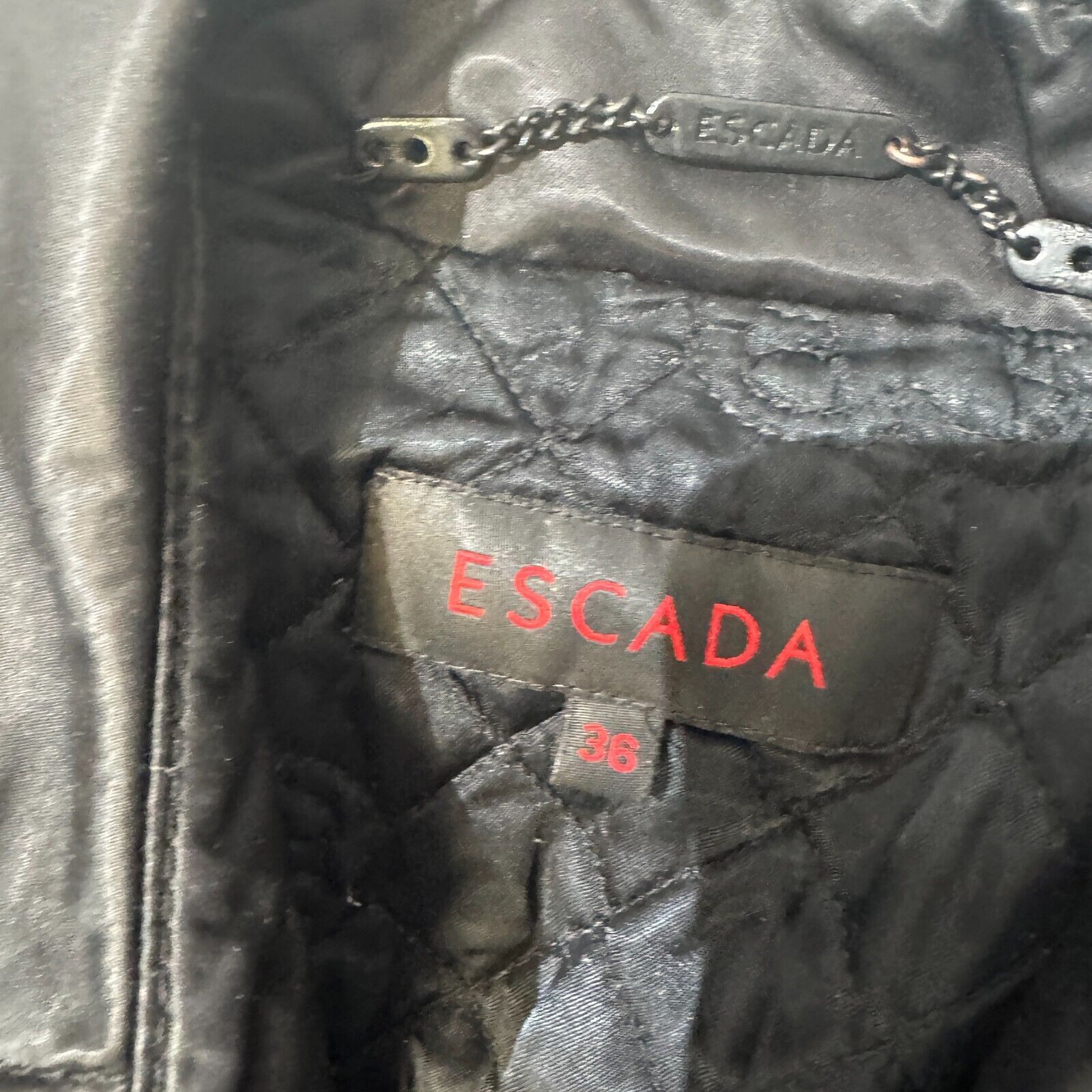 Escada × Vintage Vintage Escada Black Nylon Trench Coat Size 36 IT Y2K 90s Ar Size US L / EU 52-54 / 3 - 8 Thumbnail