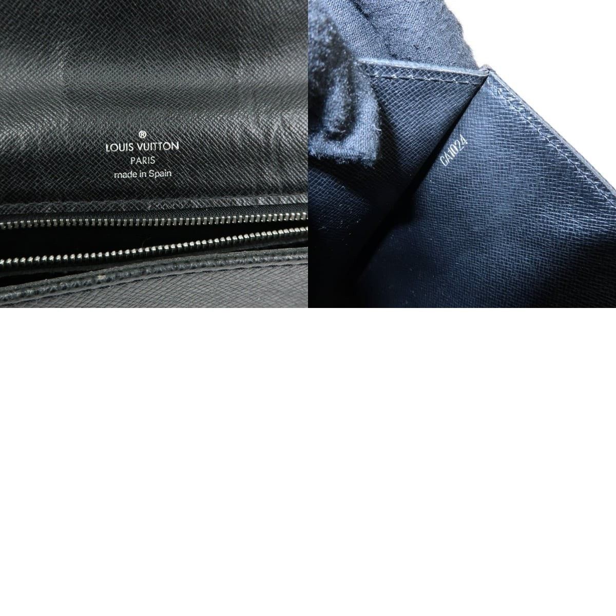Louis Vuitton Louis Vuitton Taiga Leather Selenga Clutch Black Size ONE SIZE - 8 Thumbnail