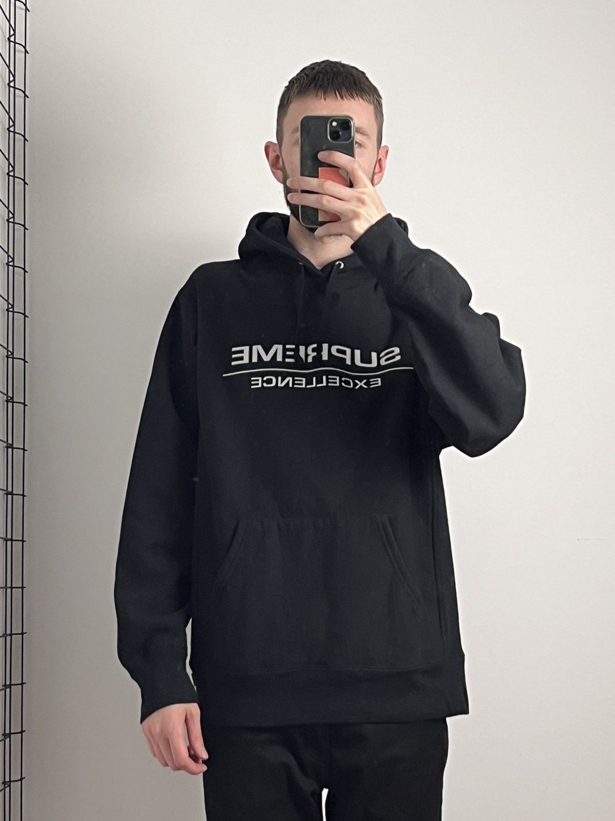 Image of Hoodie Supreme in Black, Men's (Size Large)