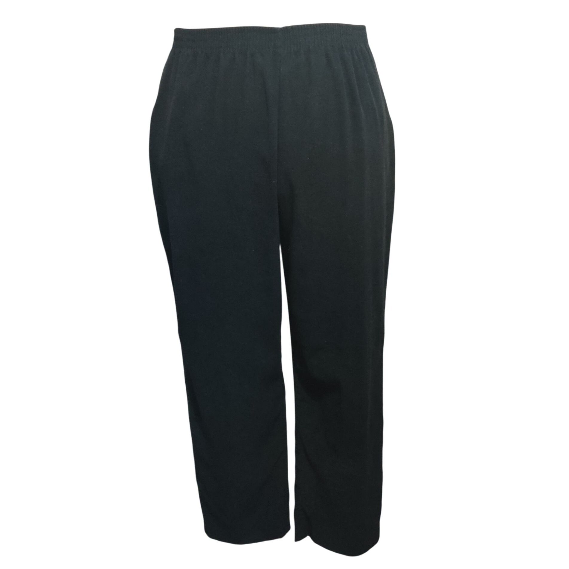 Vintage Alfred Dunner 12 Black Vintage Pull On Pants Straight Leg Cl Size 34" / US 12 / IT 48 - 1 Thumbnail