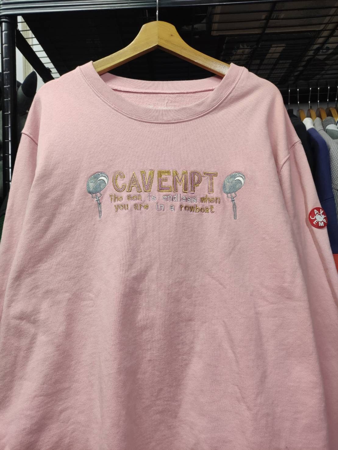 Cav Empt Cav Empy Embroidered Pink Endless Sea Crewneck Size US L / EU 52-54 / 3 - 1 Thumbnail