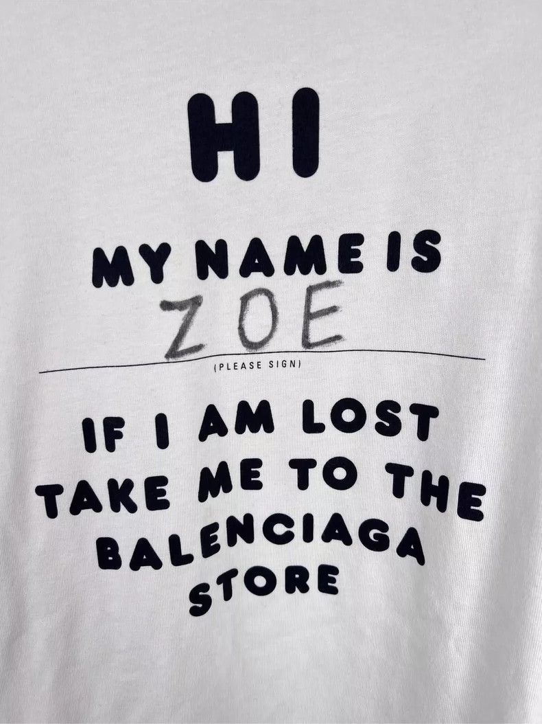 Balenciaga Balenciaga White do old damage self introduction short sle Size US S / EU 44-46 / 1 - 3 Thumbnail