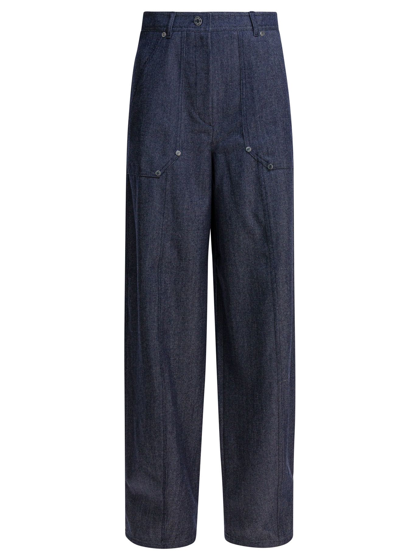 Max Mara Denim-Effect Wool Pants Size 28" / US 6 / IT 42 - 1 Thumbnail