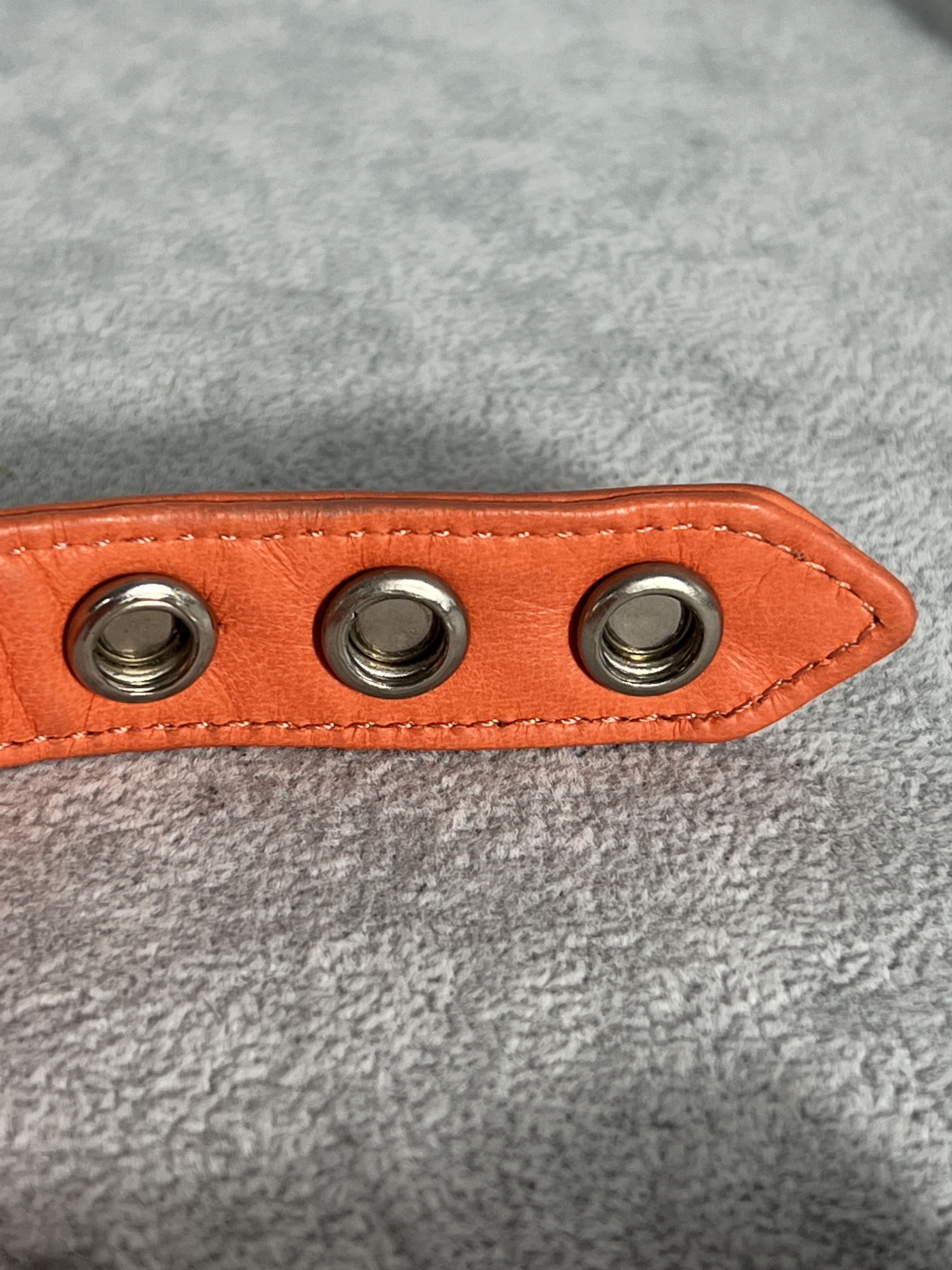 Chrome Hearts Chrome Hearts Orange Leather Bracelet Floral Stud 925 Size ONE SIZE - 7 Thumbnail
