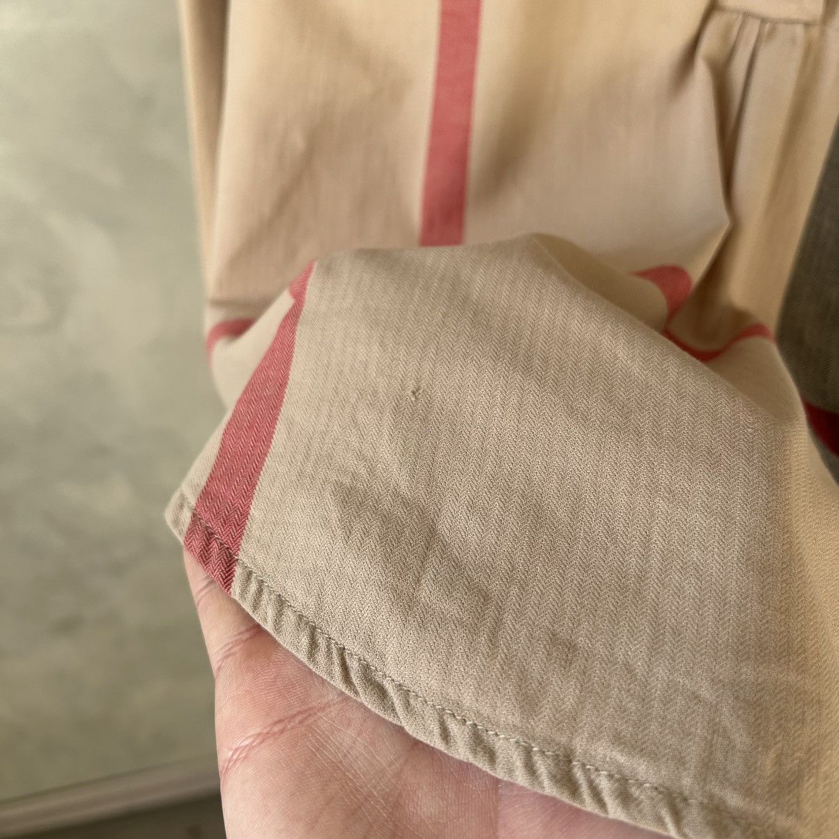 Burberry Brit Beige Nova Check Cotton Half Placket Blouse
