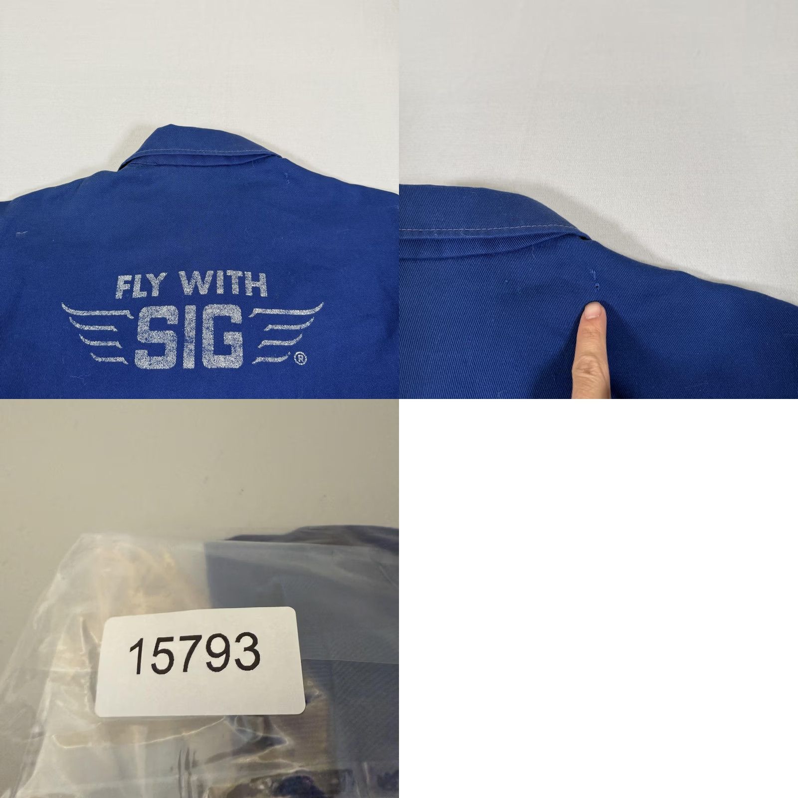 Vintage VINTAGE SIG Fly With SIG Jacket Mens M Blue Embroidered Logo Zipper Short Coat Patrotic Aviation Size US M / EU 48-50 / 2 - 10 Thumbnail