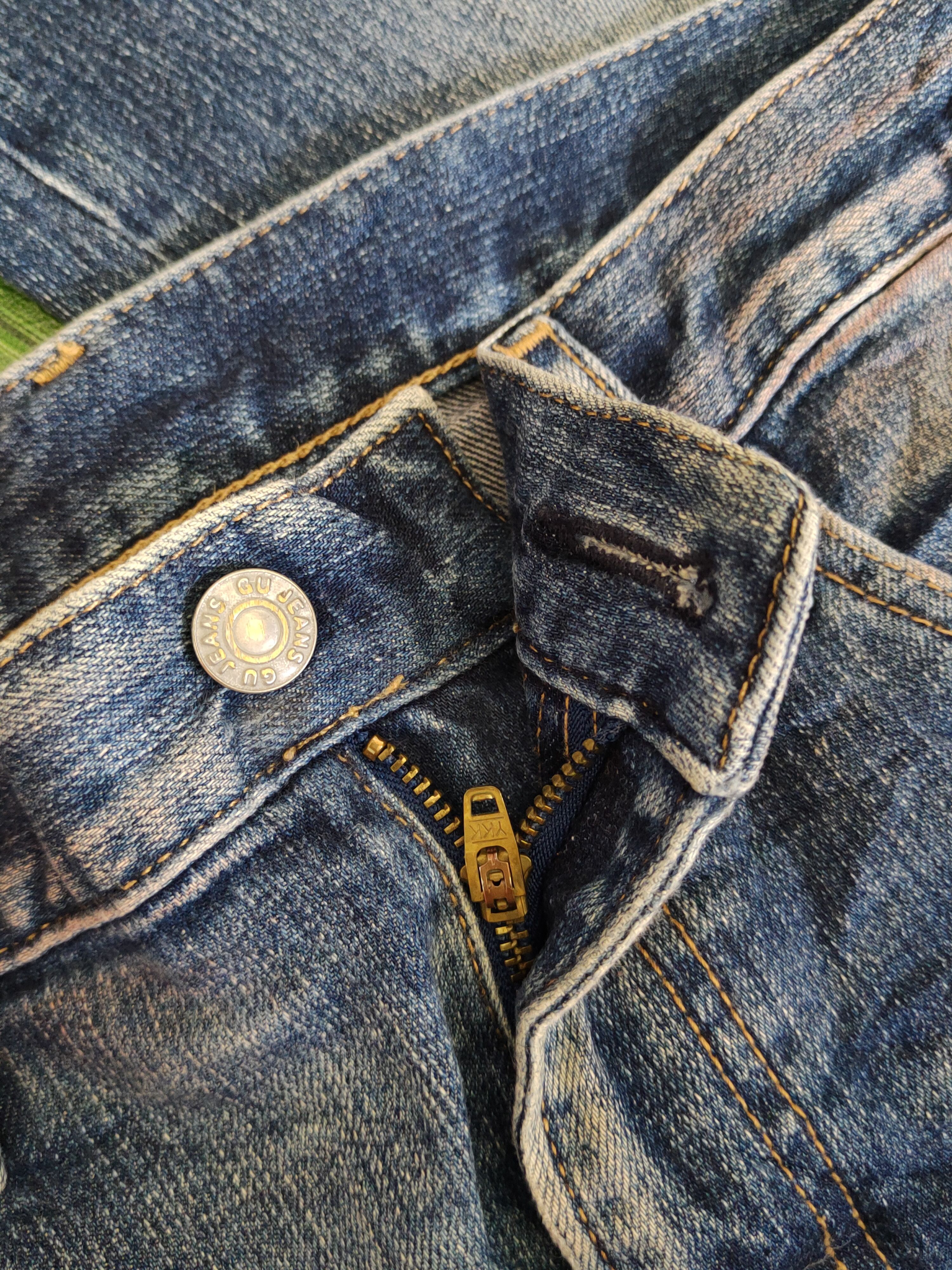 GU GU Blue Faded Distressed Ripped Jeans #S16692 Size US 33 - 13 Thumbnail