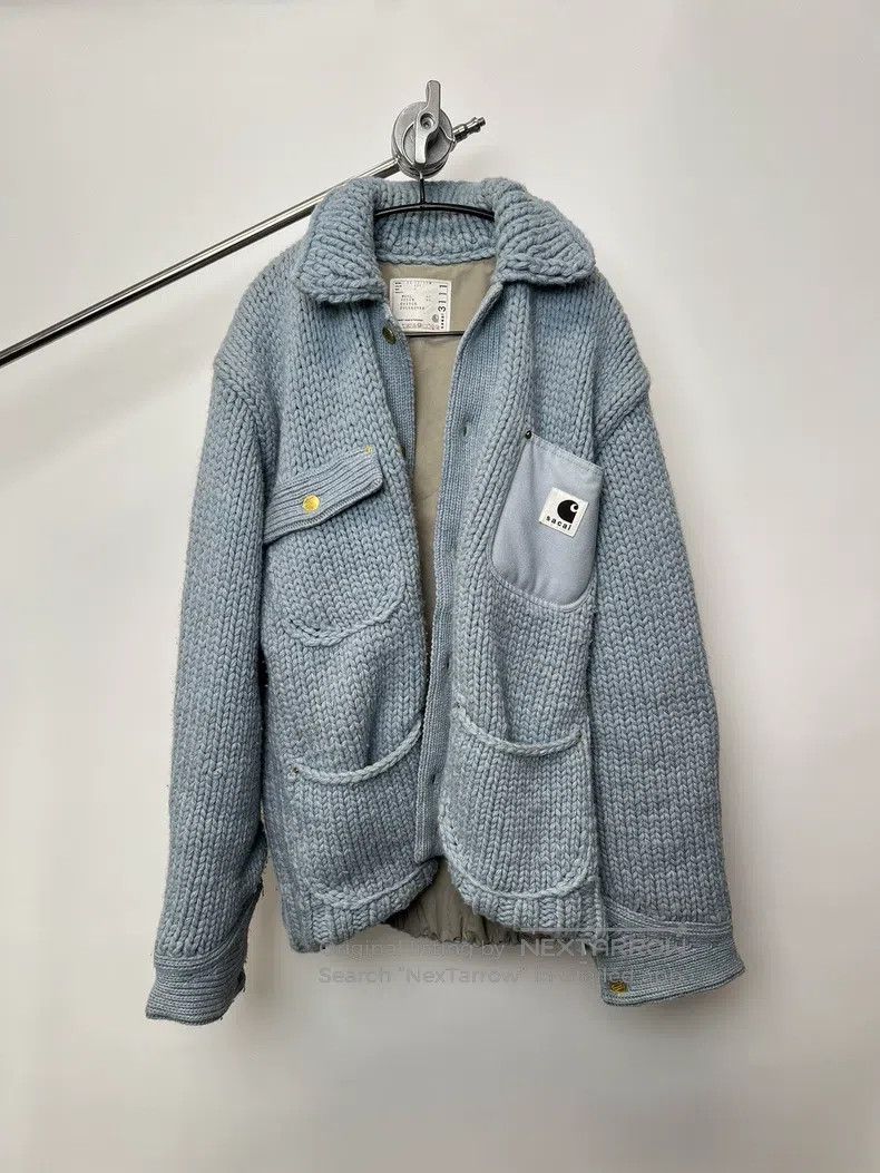 Carhartt carhartt Navy Blue Knit Coat Size US L / EU 52-54 / 3 - 1 Thumbnail