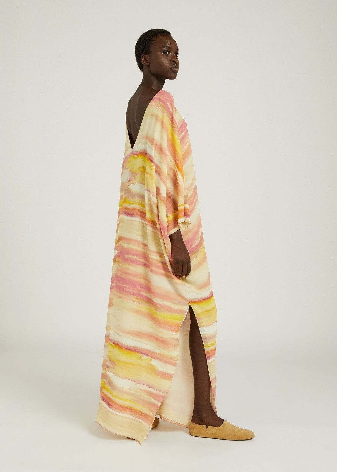 Loro Piana o1srvl11e0824 Cillia Summer Sunset Maxi Dress in Multicolor Size XL / US 12-14 / IT 48-50 - 5 Thumbnail