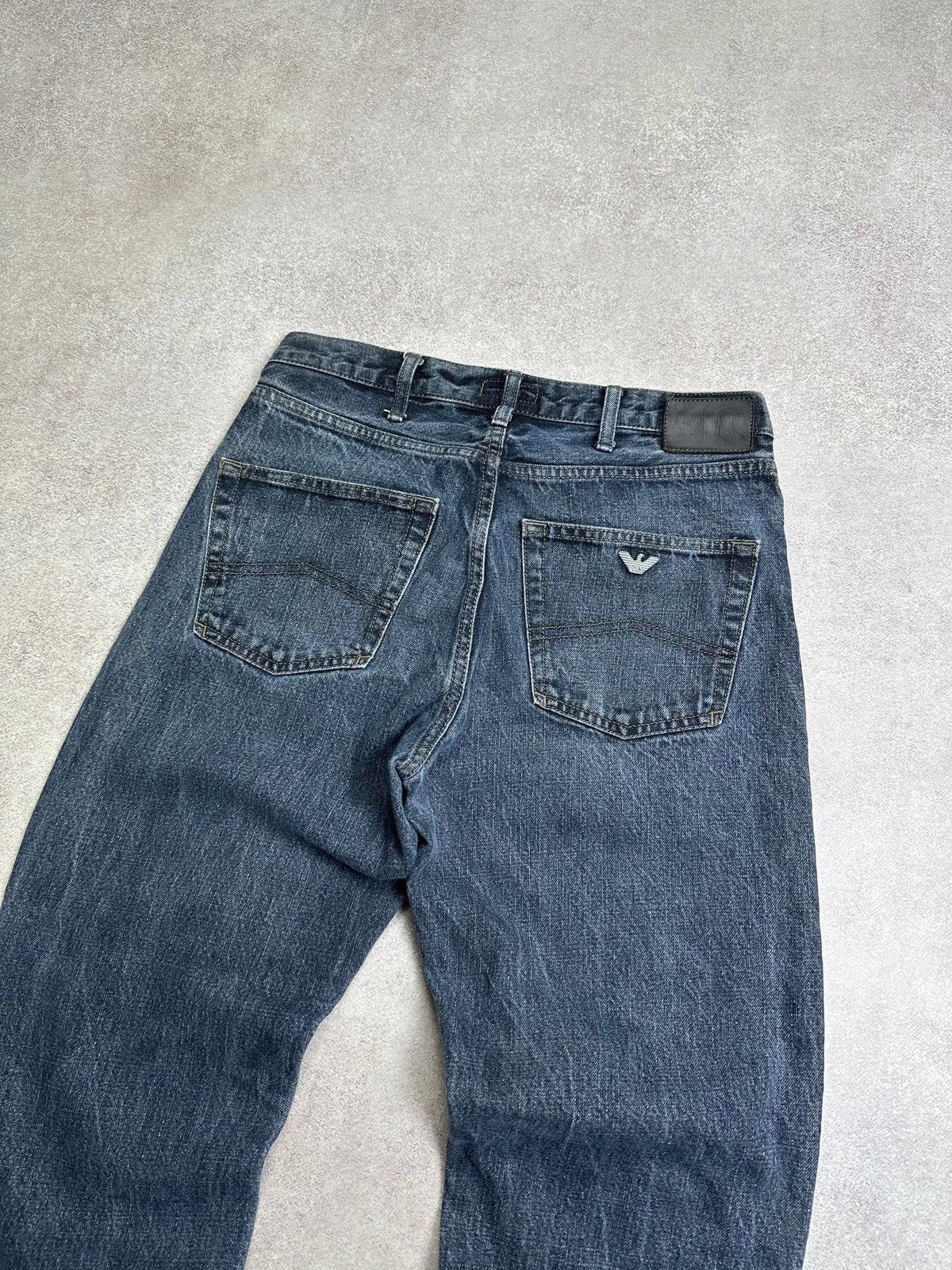 Armani Vintage Emporio Armani Metal Logo Baggy Jeans 32 Size US 32 / EU 48 - 3 Thumbnail