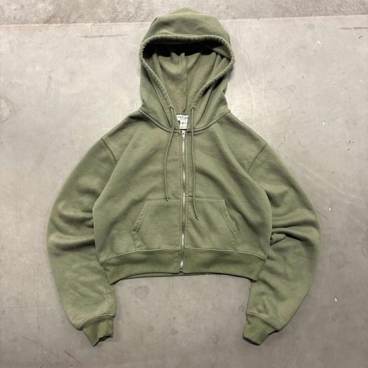 Vintage Crazy Vintage Y2K/2000s Blank Green Cropped Streetwear Zipup Hoodie! Size US S / EU 44-46 / 1 - 1 Thumbnail