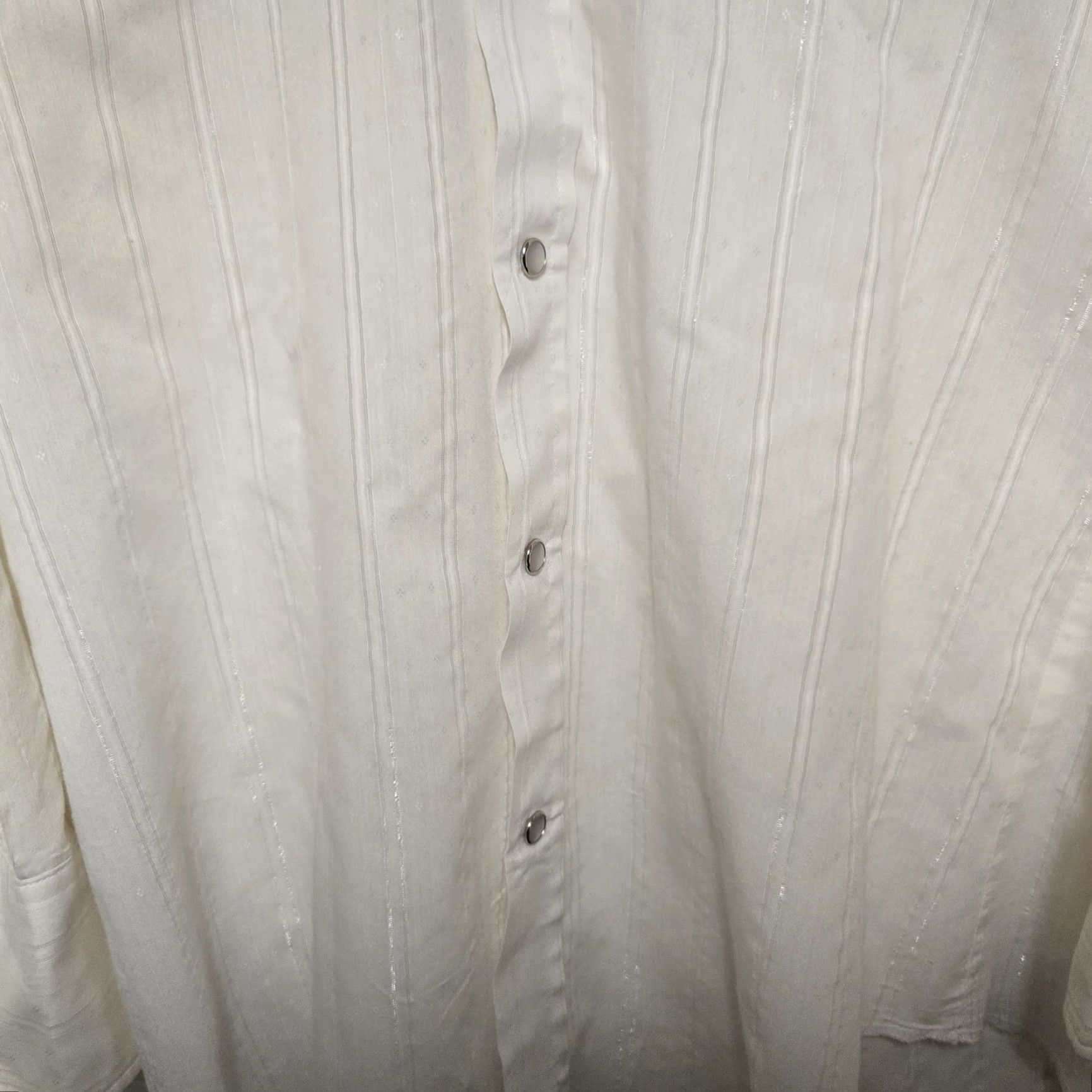 Vintage VINTAGE H Bar C Western Shirt Mens L Cream Pearl Snap California Ranchwear Plaid Long Sleeve Collared Button-Up Cowboy Rodeo Yellowstone Embroidered Size US L / EU 52-54 / 3 - 7 Thumbnail