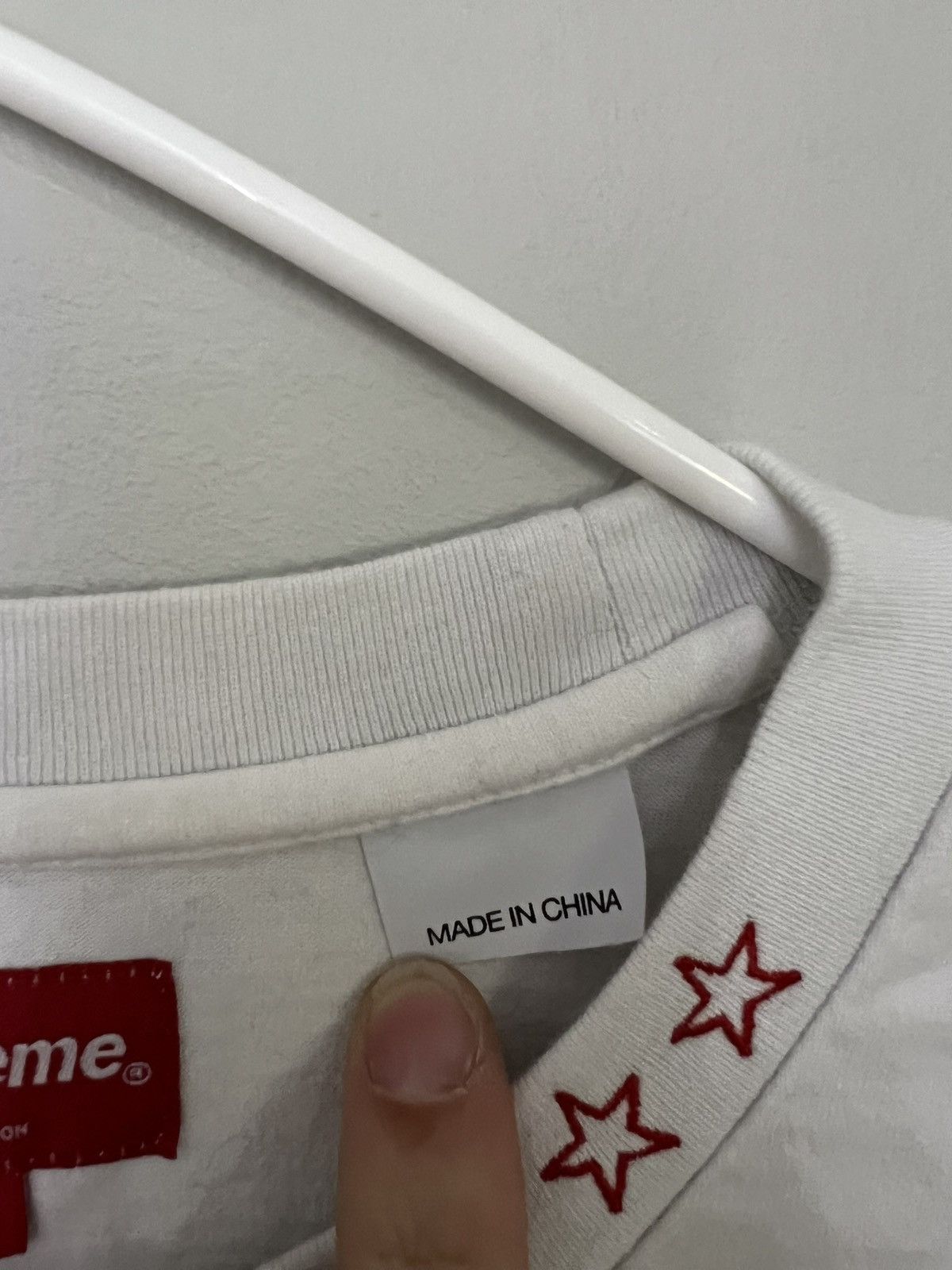 Supreme Supreme Stars Collar Long-Sleeve Top 'White' Size US L / EU 52-54 / 3 - 3 Thumbnail