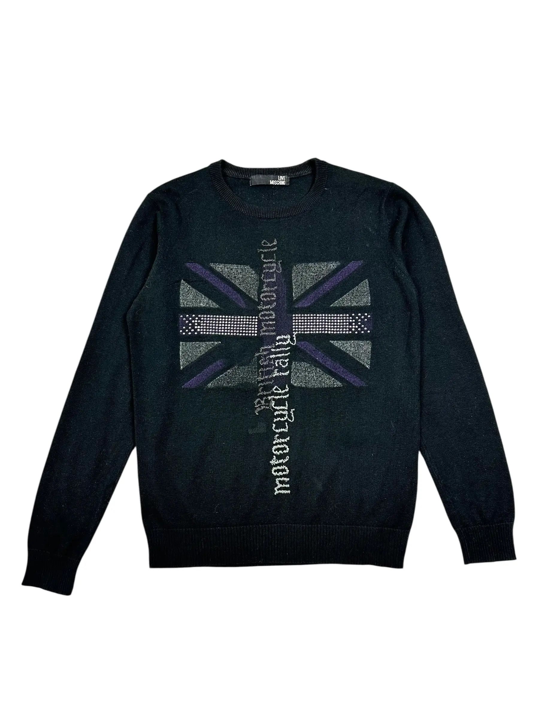 Moschino Love Moschino Britain Flag Style Sweater Size US M / EU 48-50 / 2 - 1 Thumbnail