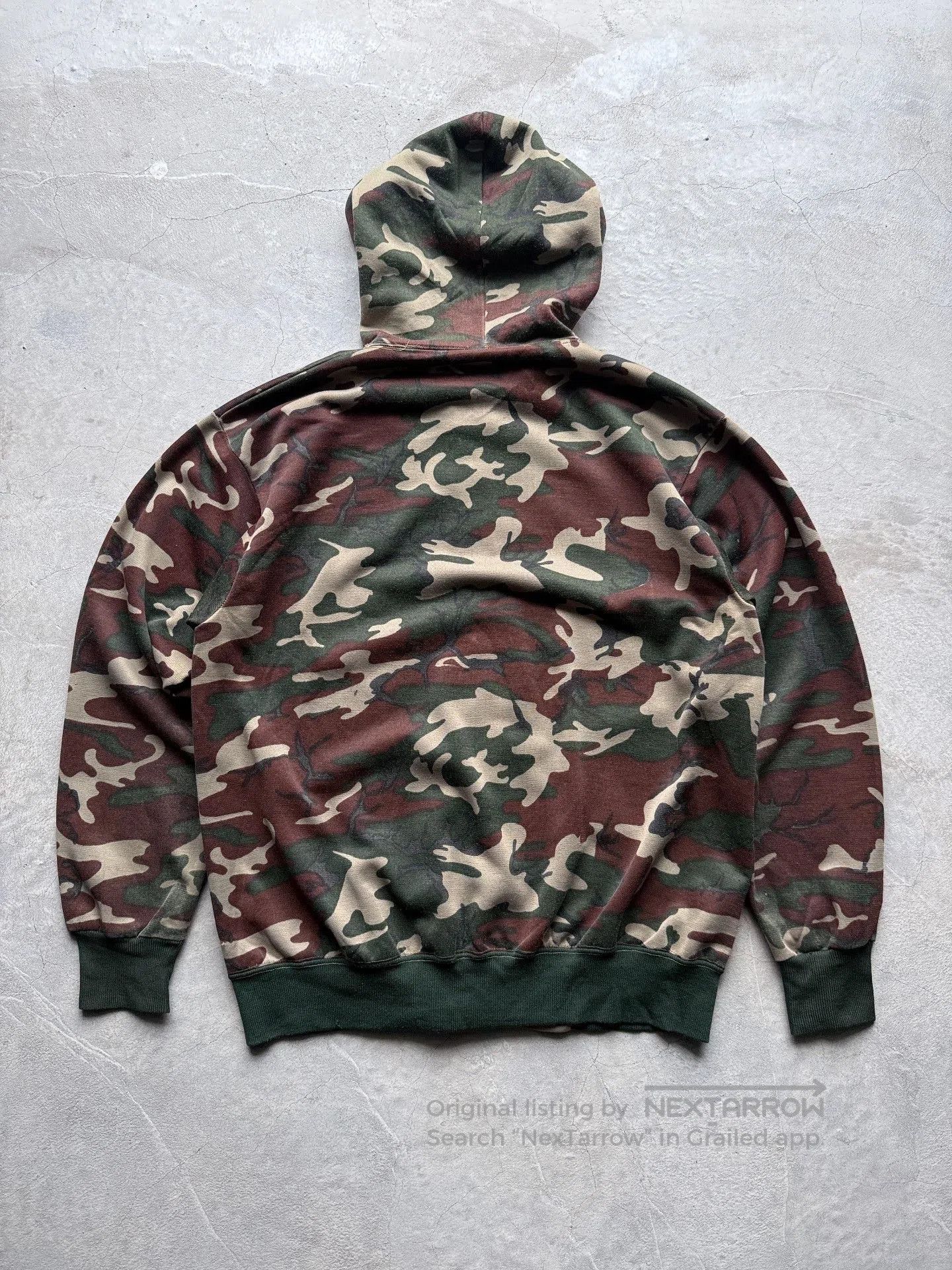 Vintage Vintage 70s Camouflage Zip Hoodie. Size US L / EU 52-54 / 3 - 8 Thumbnail