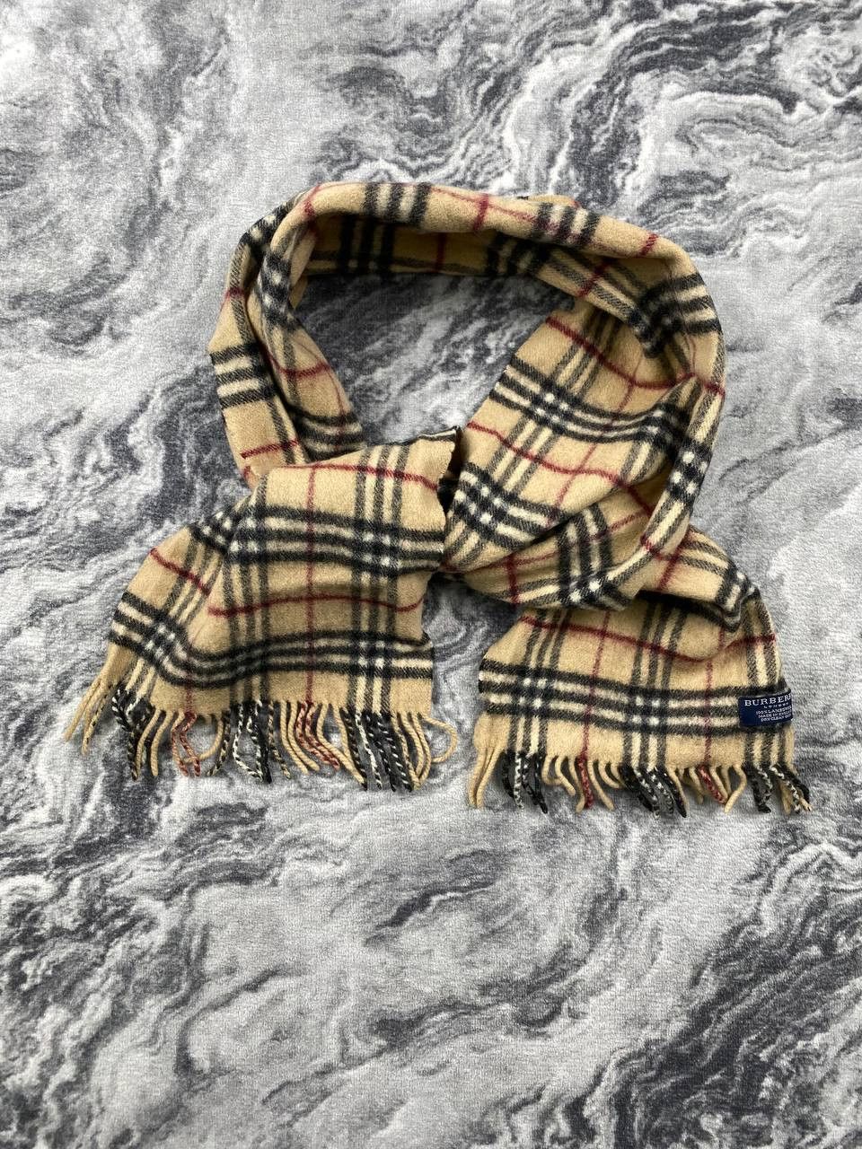 Burberry Burberry Nova Check Wool Scarf Beige Size ONE SIZE - 1 Thumbnail