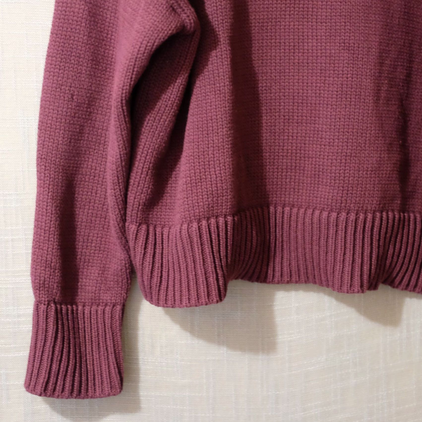 Ann Taylor Ann Taylor Weekend Collared Sweater Oversized Plum Women's XL Pullover Knit - Dark Purple Adults Womens (Size XL) Size XL / US 12-14 / IT 48-50 - 7 Thumbnail
