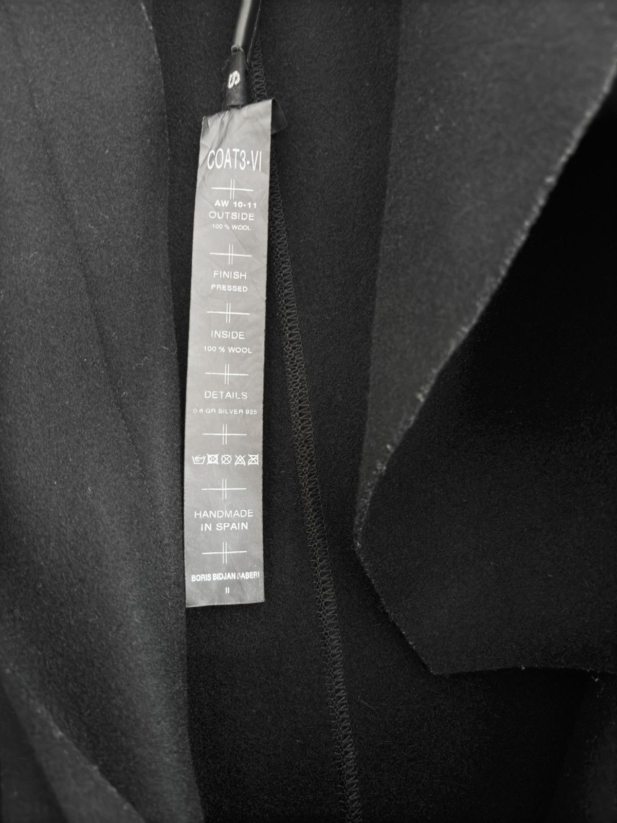 Boris Bidjan Saberi Boris bidjan saberi 2011aw Wool Coat Size US S / EU 44-46 / 1 - 9 Thumbnail