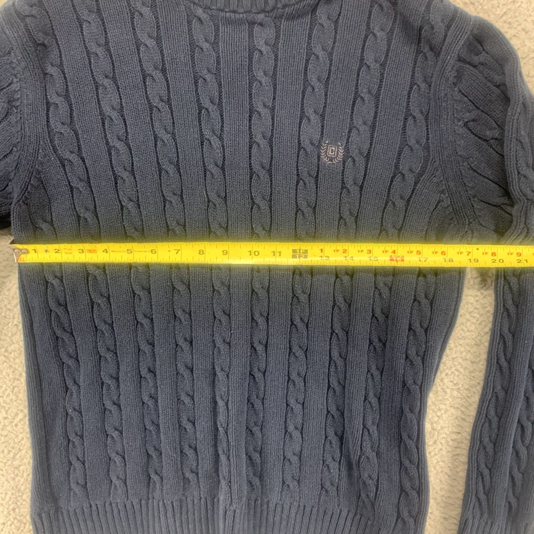 Chaps VINTAGE Chaps Men's Sweater Pullover 90s Blue Logo Cotton Knit Casual Medium M Size US M / EU 48-50 / 2 - 6 Thumbnail