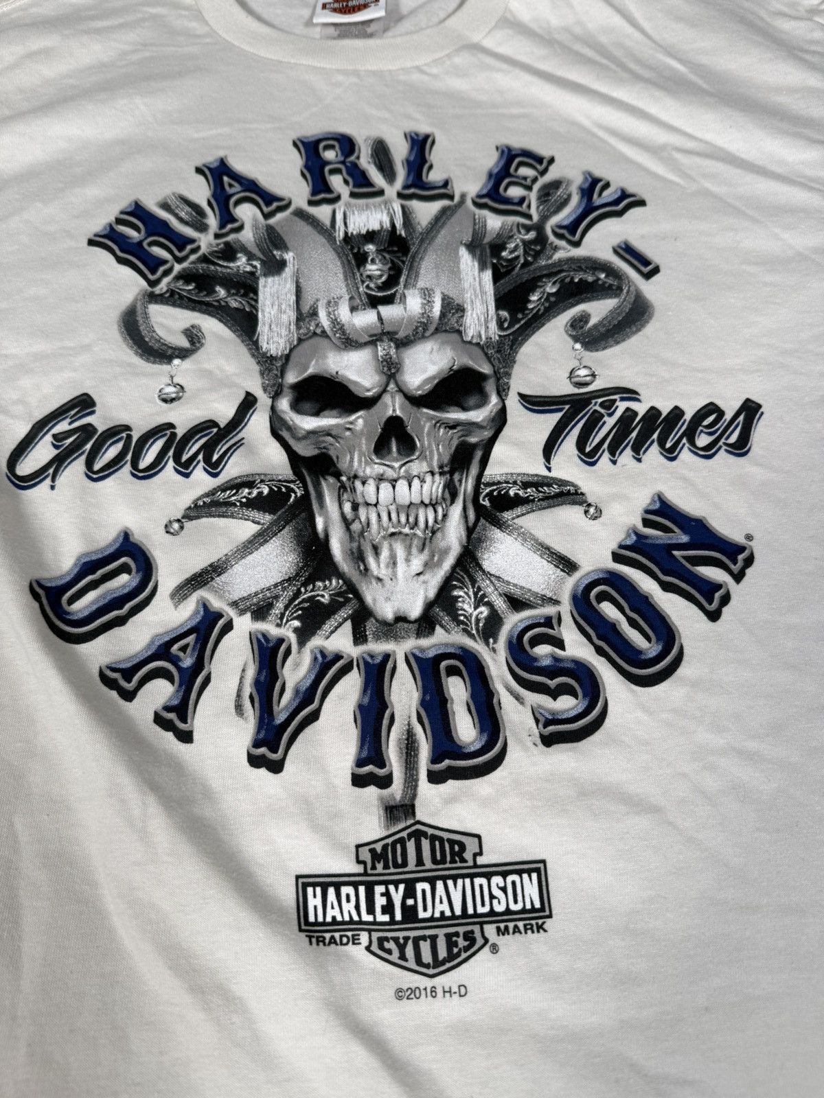 Harley Davidson Y2K 2016 Harley Davidson Napoleon Ohio Skull T-Shirt Size US XL / EU 56 / 4 - 3 Thumbnail