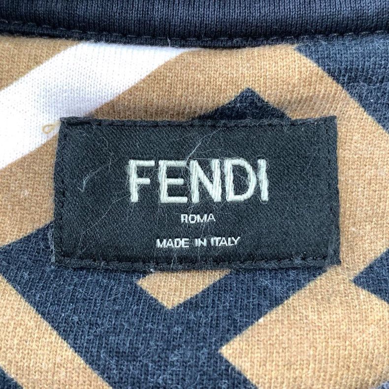 Fendi FENDI Logo monogram letter full-print brown crewneck cotto Size US S / EU 44-46 / 1 - 5 Thumbnail