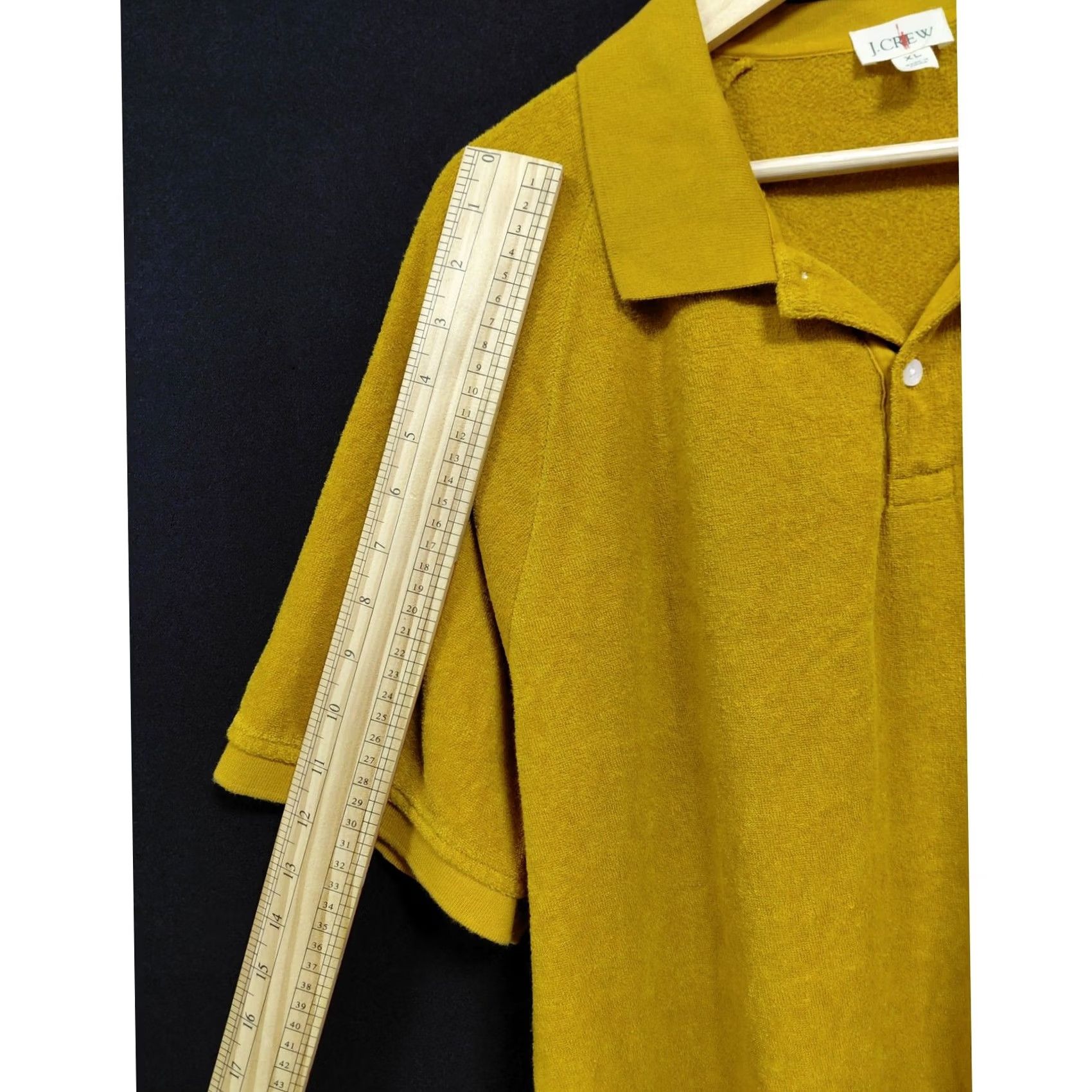 J.Crew J.Crew Mustard Yellow Solid Knit Men XL Polo Shirt Size US XL / EU 56 / 4 - 6 Thumbnail