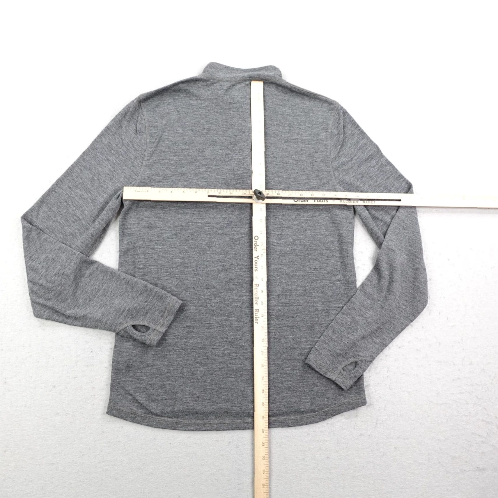 Vintage Omni-Wool Sweater Mens XL Gray 1/4 Zip Pullover Performance Mid Layer Wool Blend Size US XL / EU 56 / 4 - 7 Thumbnail