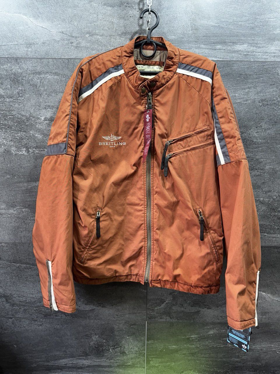 Alpha Industries Breitling Sturgis Bomber Vintag Rare Jacket