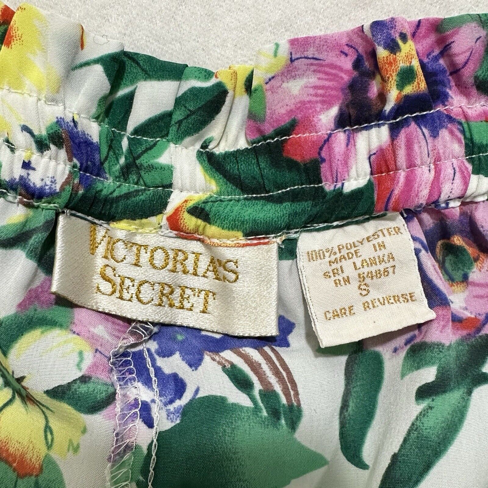 Victoria's Secret Vintage Victoria's Secret Small Sleep Pajama Shorts Floral Size 28" / US 6 / IT 42 - 6 Thumbnail