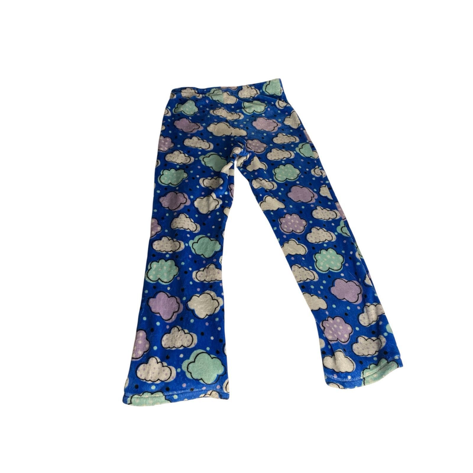 Other Cozy Cloud Print Pajama Pants Blue Fleece Lounge S Size ONE SIZE - 5 Thumbnail