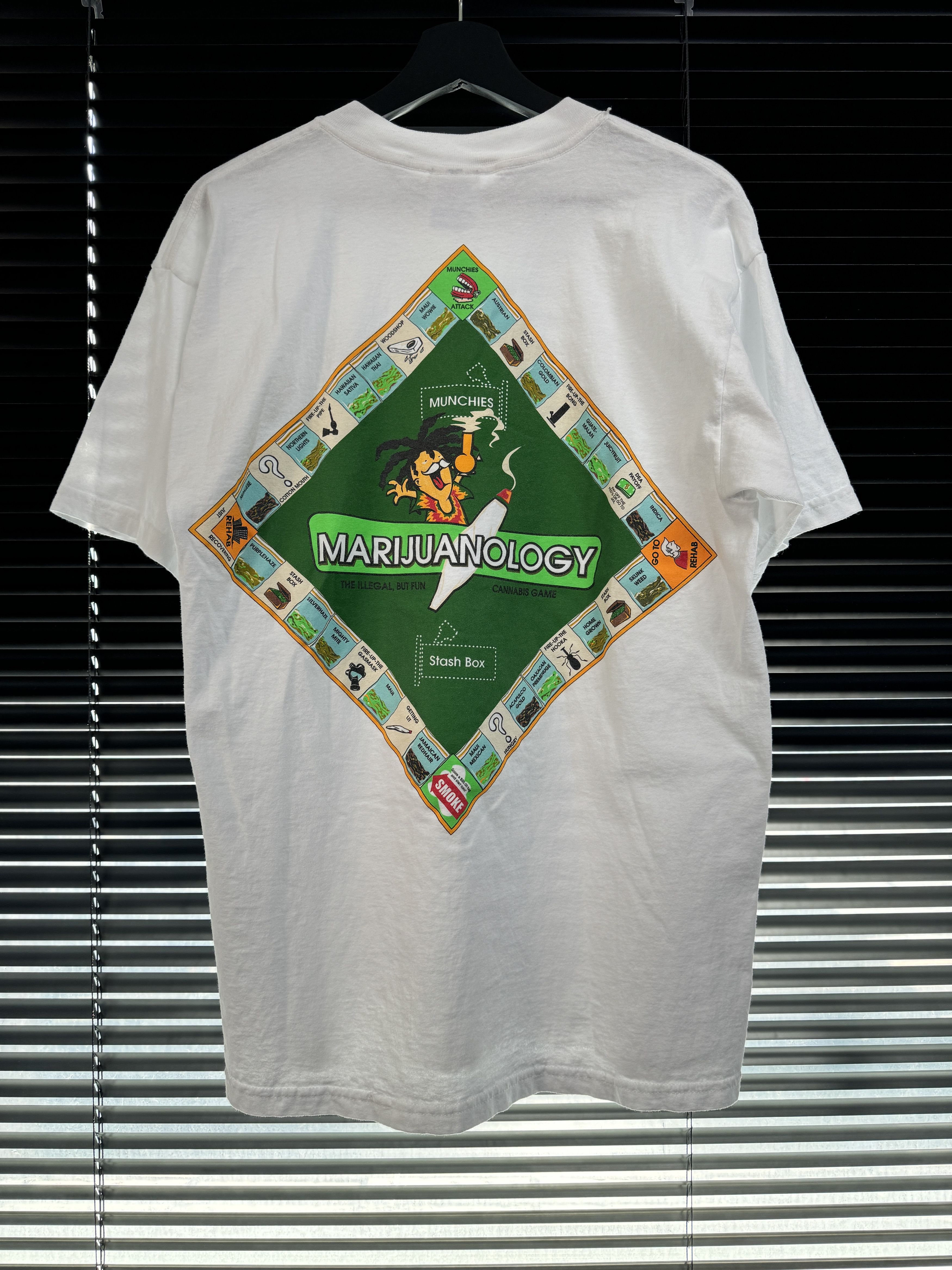 Vintage Early 2000s Marijuanology Weed Parody T-shirt Size US L / EU 52-54 / 3 - 1 Thumbnail