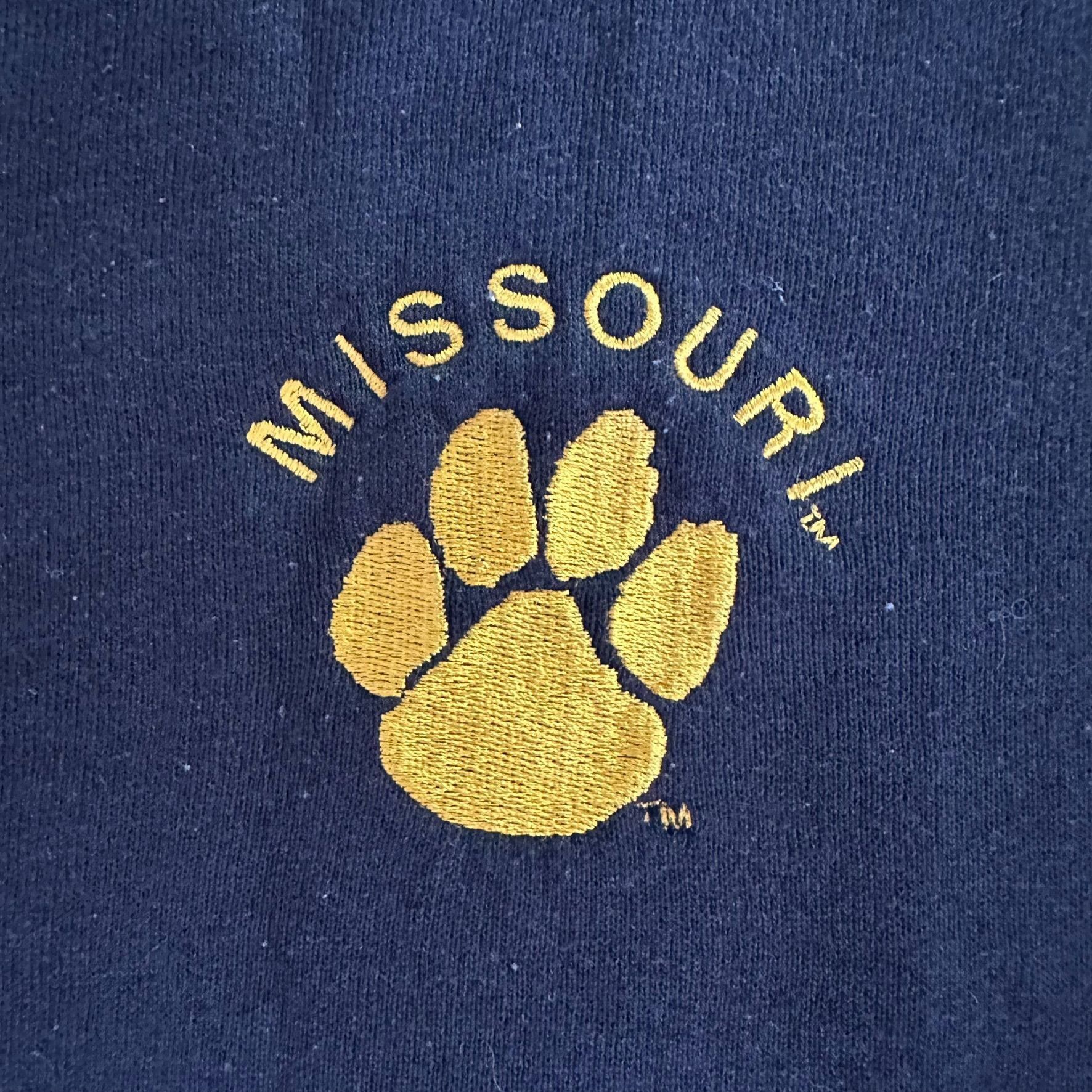 NCAA Vintage 90s Missouri Tigers Sweatshirt NCAA Mizzou Crewneck Size US M / EU 48-50 / 2 - 2 Thumbnail
