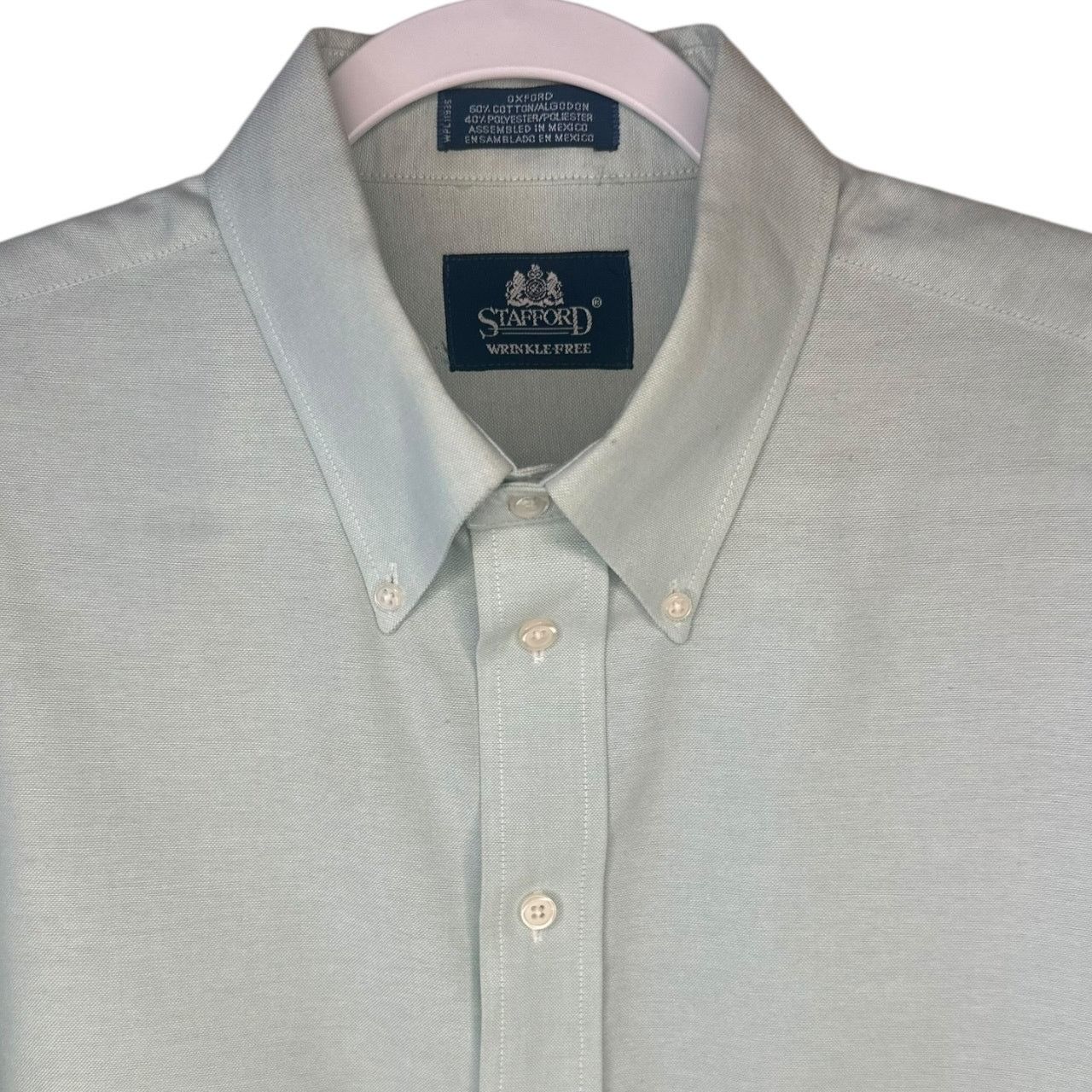 Stafford Stafford Men’s XL Oxford Long Sleeve Button-Up Dress Shirt Size US XL / EU 56 / 4 - 4 Thumbnail