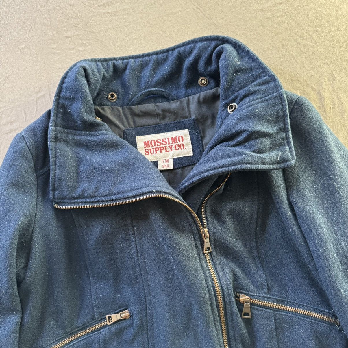 Mossimo Mossimo Supply Co. Wool Blend Moto Jacket Size M / US 6-8 / IT 42-44 - 2 Thumbnail