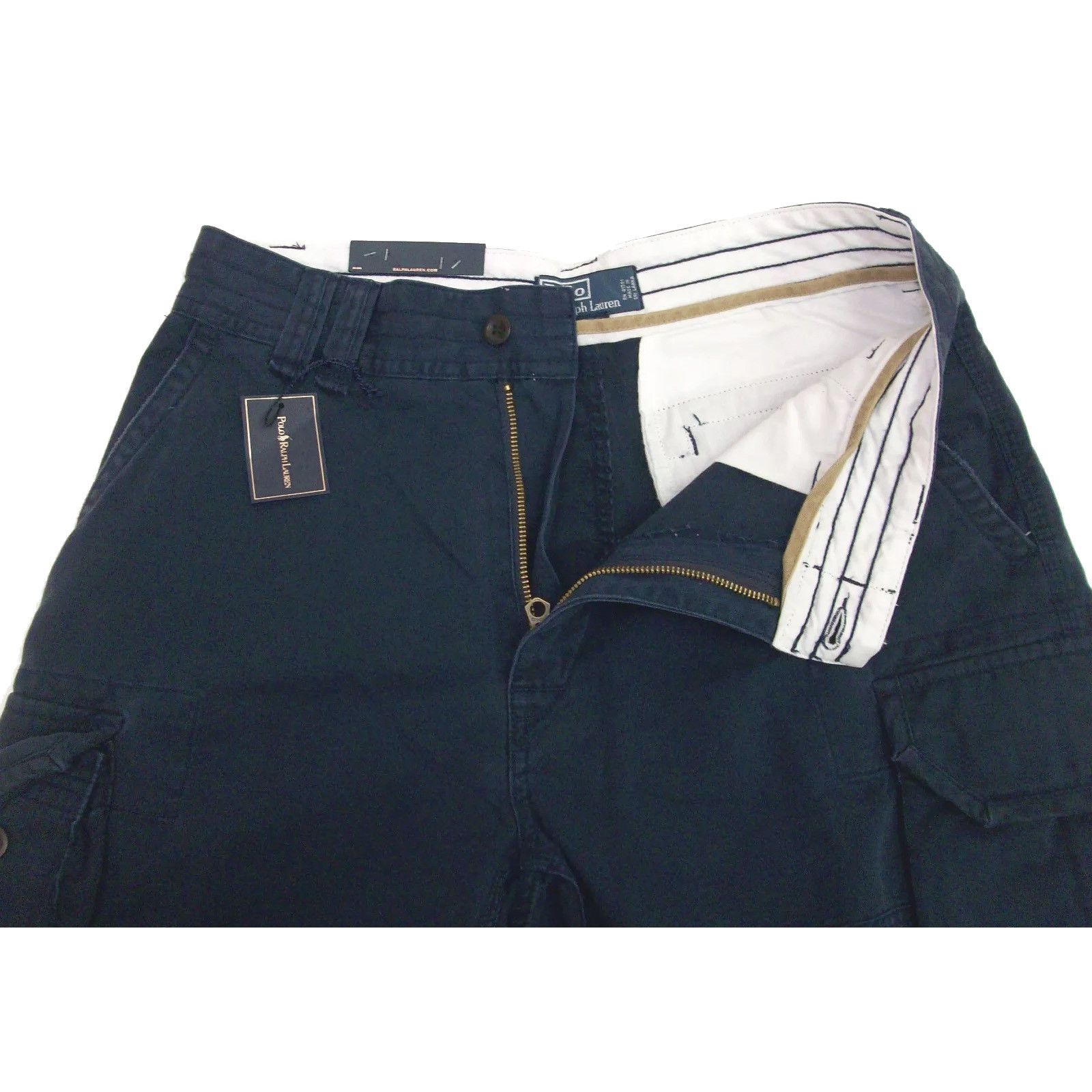 NEW Ralph Lauren Gellar Fatigue Cargo Shorts! 33 Navy