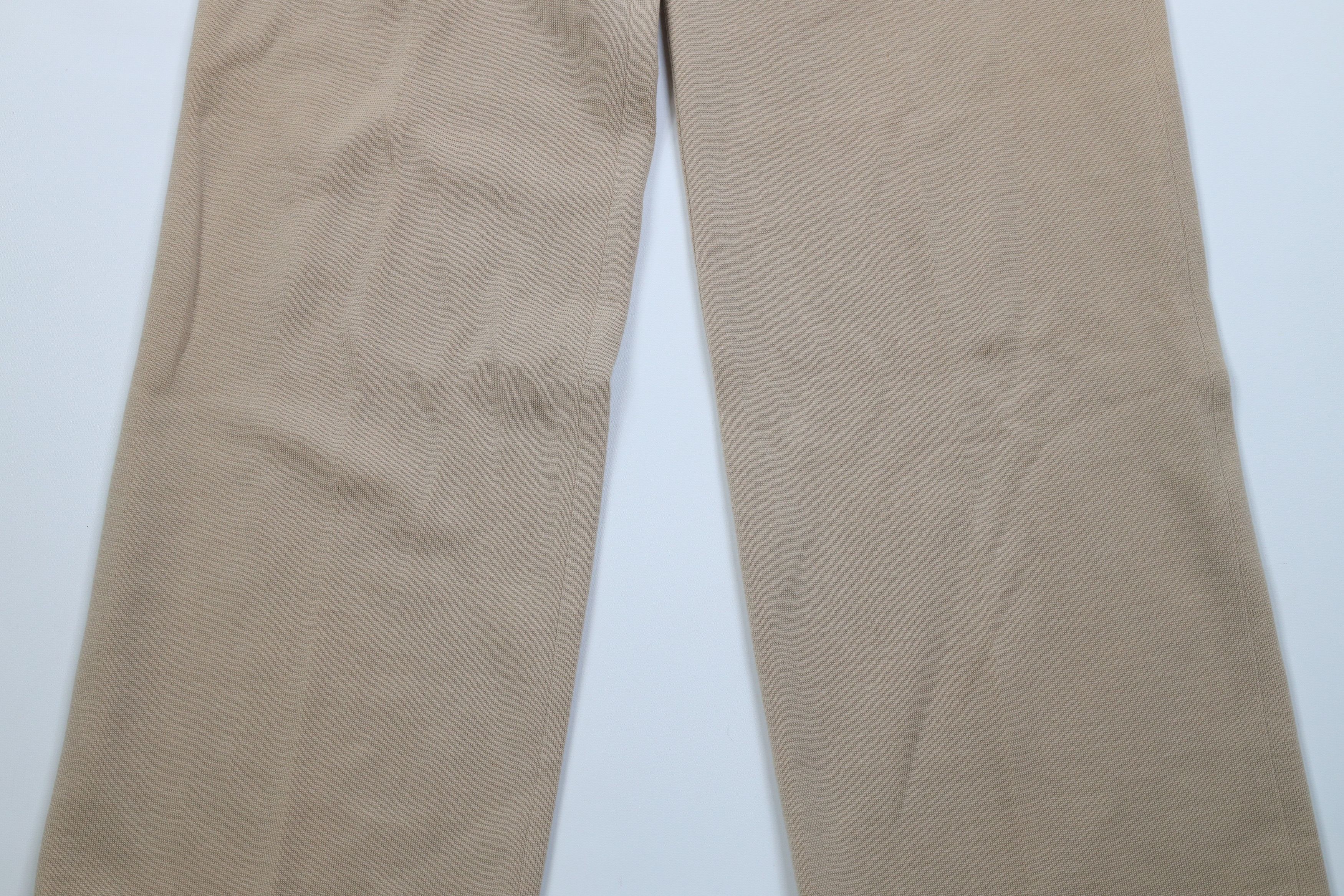 Vintage Vintage 70s Streetwear Wool Knit Bell Bottoms Pants Beige Size 36" / US 14 / IT 50 - 3 Thumbnail