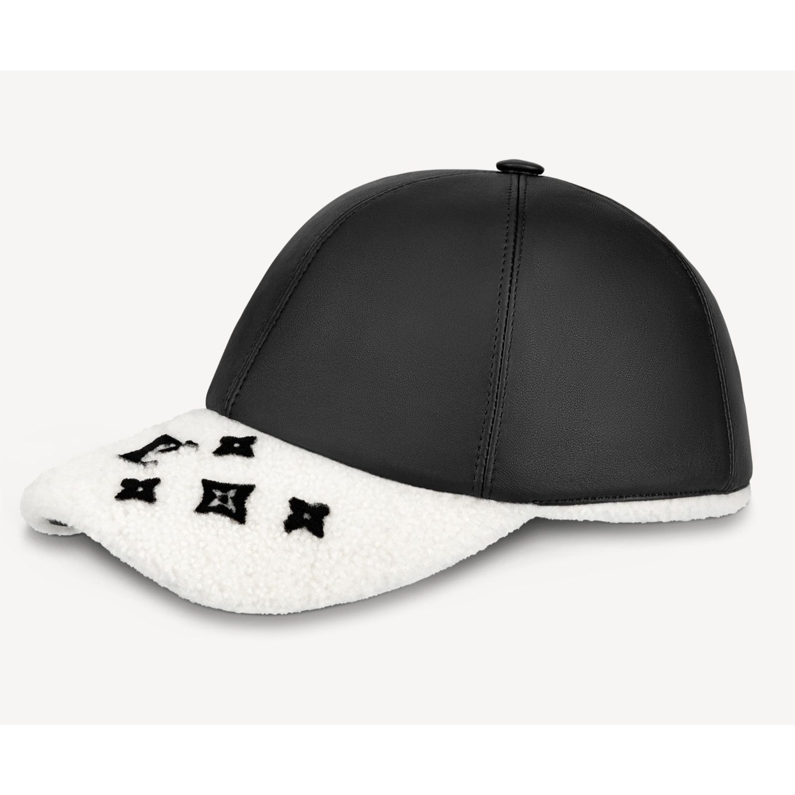 Louis Vuitton Louis Vuitton Leather Shearling Fur Visor Baseball Cap Hat M Size ONE SIZE - 1 Thumbnail