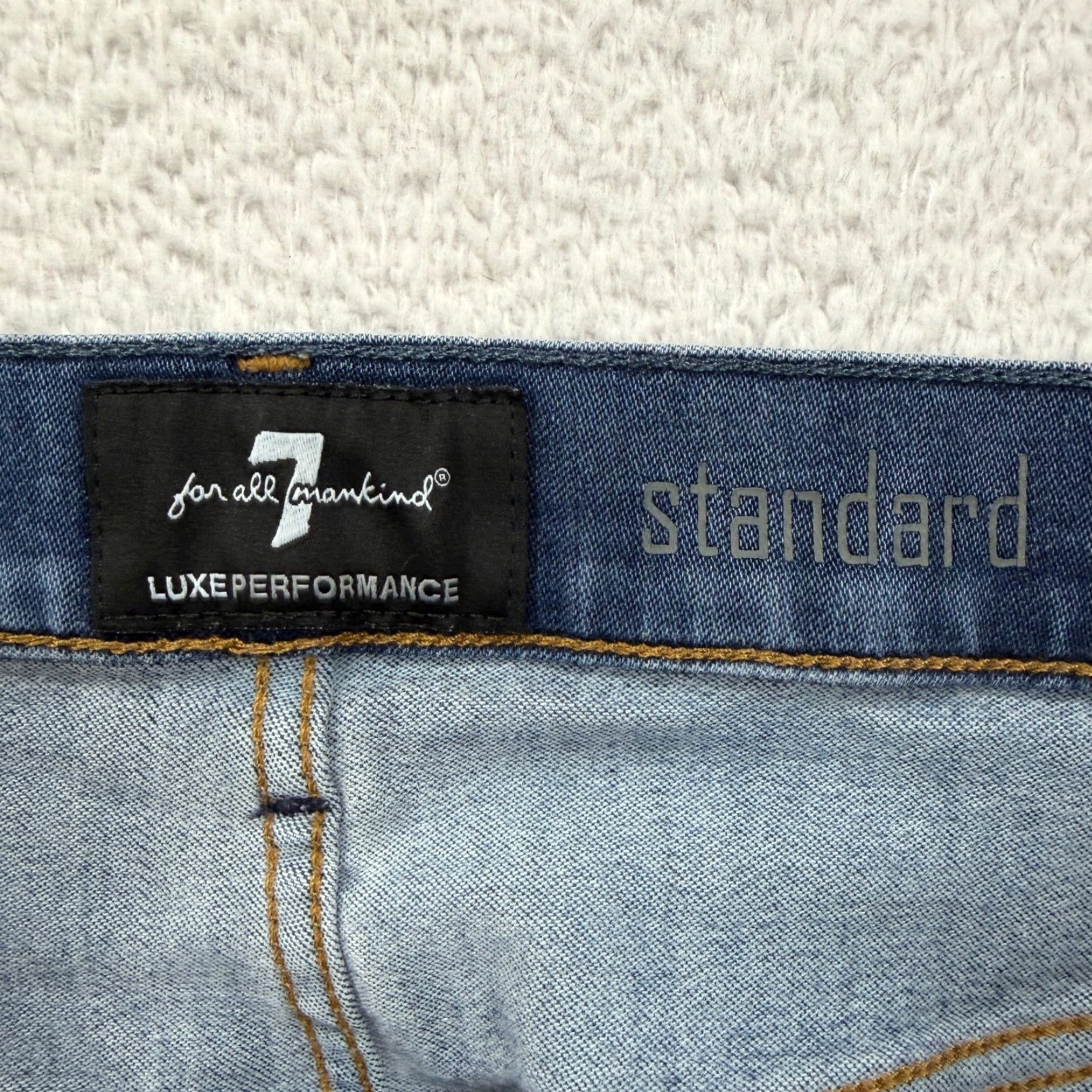 7 For All Mankind VINTAGE? No. 7 For All Mankind Luxe Performance Standard Straight Jeans Blue Mens 40x31 Size US 40 / EU 56 - 6 Thumbnail