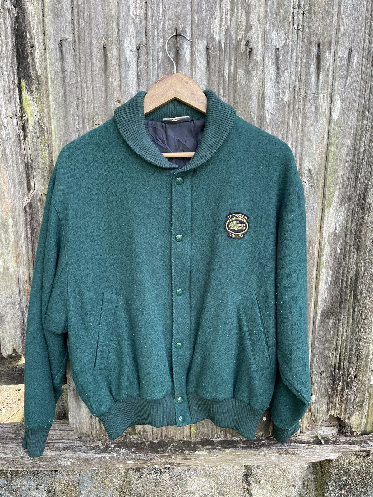Lacoste Vintage Chemise Lacoste Wool Blend Snap Bomber Cardigan Size US M / EU 48-50 / 2 - 1 Thumbnail