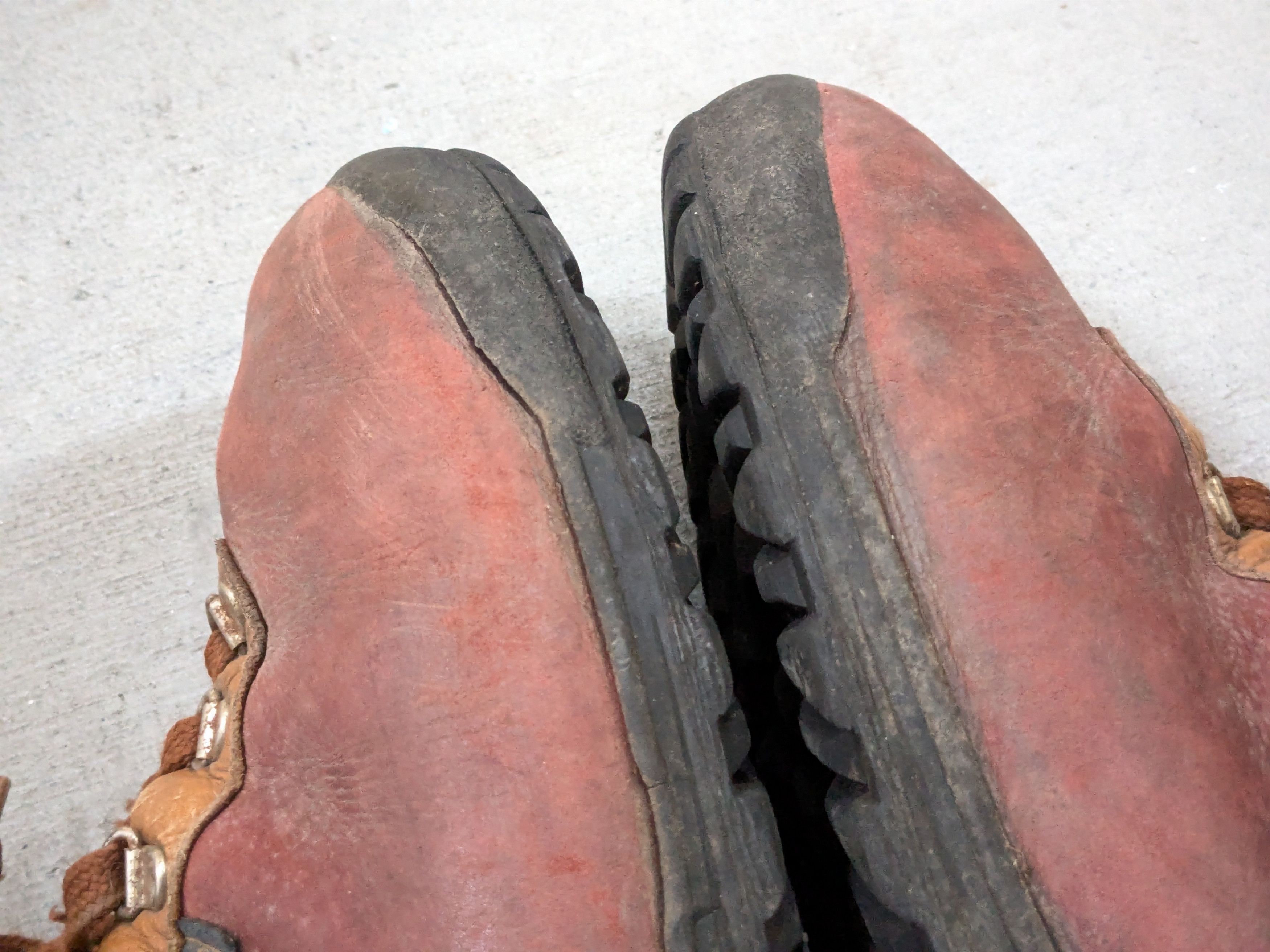 Genuine Leather × Vintage Vintage Hiking Boots 8 Brown Leather Lace Up Mountain Size US 8 / EU 41 - 7 Thumbnail