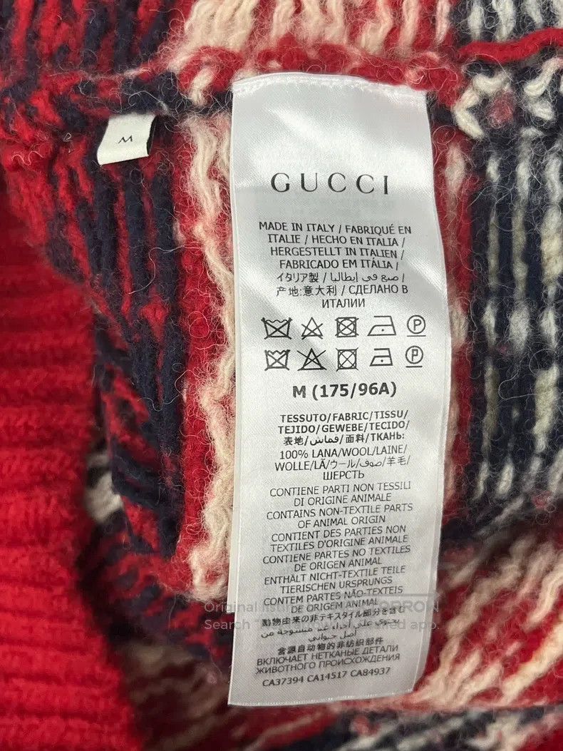 Gucci Gucci Red printed wool cardigan coat Size M / US 6-8 / IT 42-44 - 4 Thumbnail