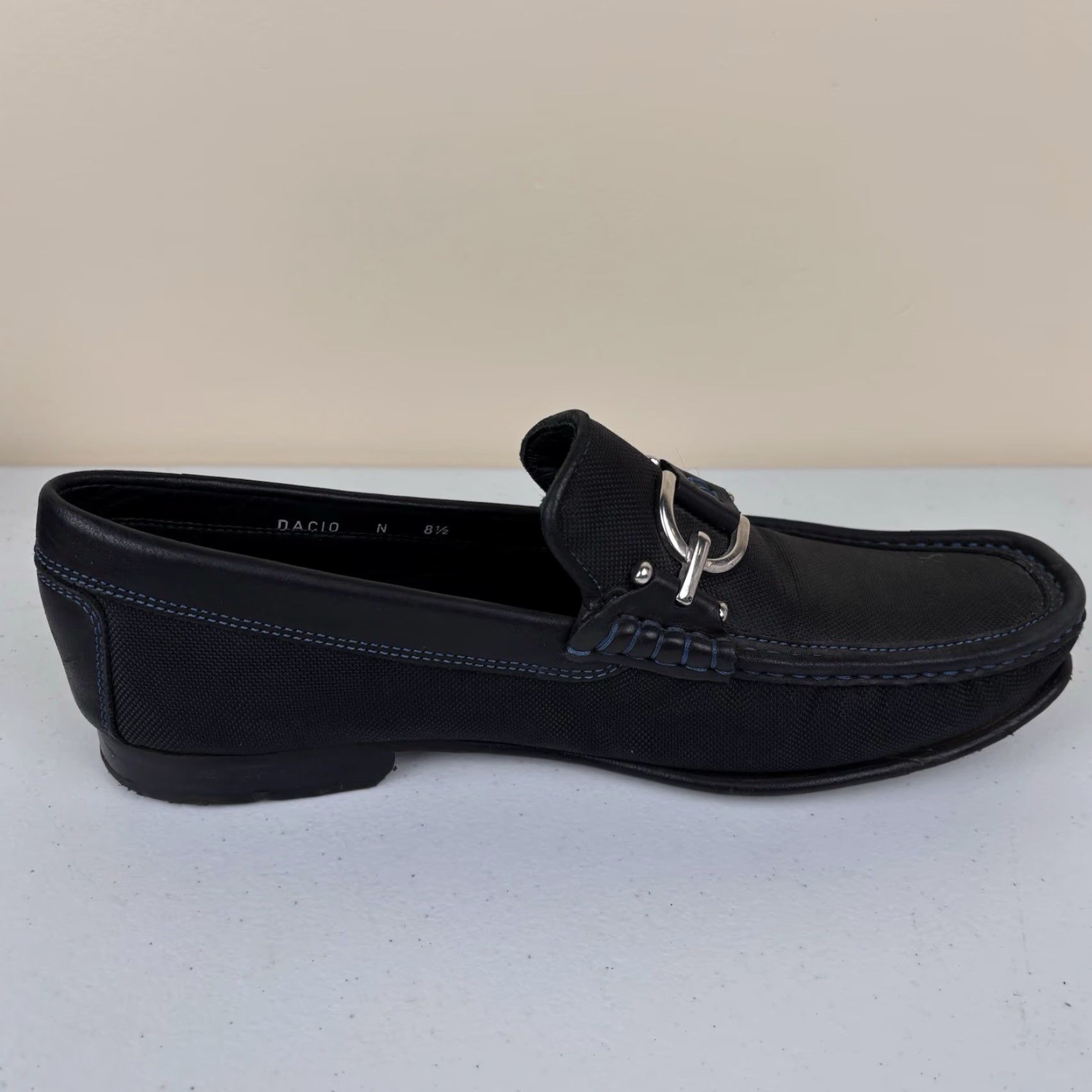 Donald Pliner Donald J. Pliner Loafers Men 8.5 Narrow Black Leather Horsebit Italy Read Size US 9 / EU 42 - 5 Thumbnail